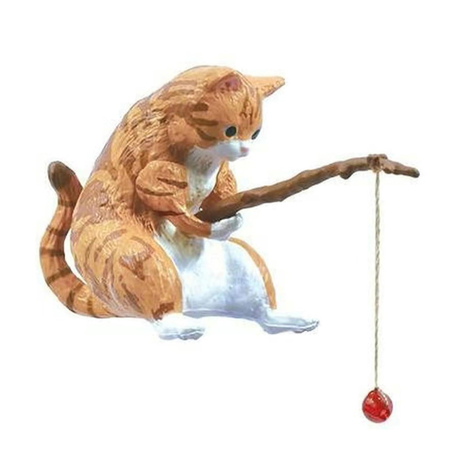 HDOYTXXM Cats Angler Car Decors Resin Craft Dashboard Accessory Rearview Pendant for Automotive Decoration Fishing Cats Toy