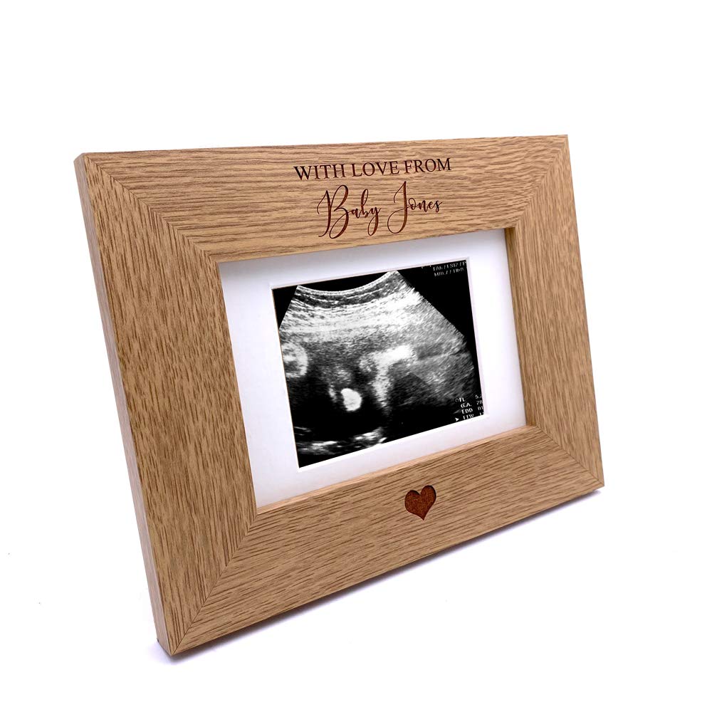 With Love From Personalised Baby Scan Photo Frame