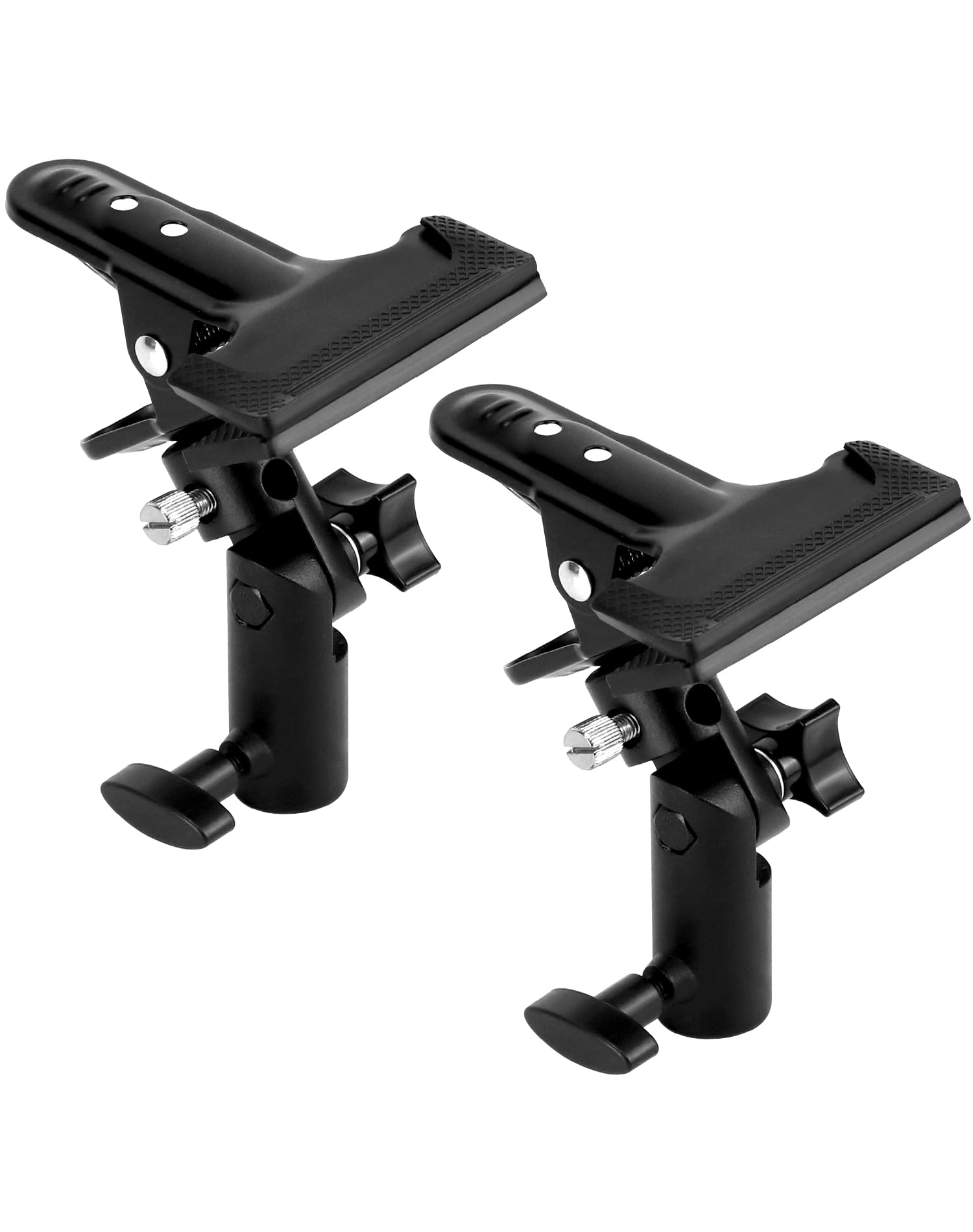 QWORK® 2 pièces Pinces pour réflecteur lumière, Support de réflecteur Pliable en Alliage d'aluminium, pour Studio Photo