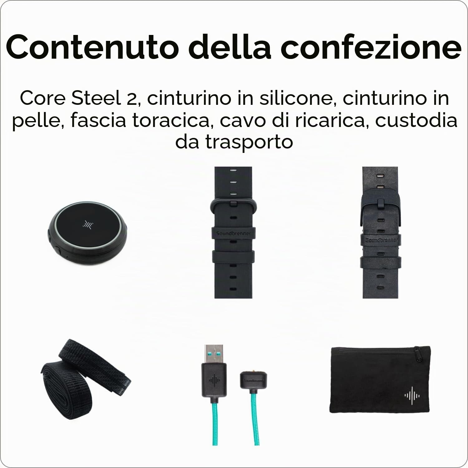 Soundbrenner Core Steel | Metronomo vibrante, Accordatore cromatico, Misuratore di decibel e Orologio | Ideale per più strumenti (chitarra, basso, violino, ukulele), 21.3 x 13.7 x 8.4 cm