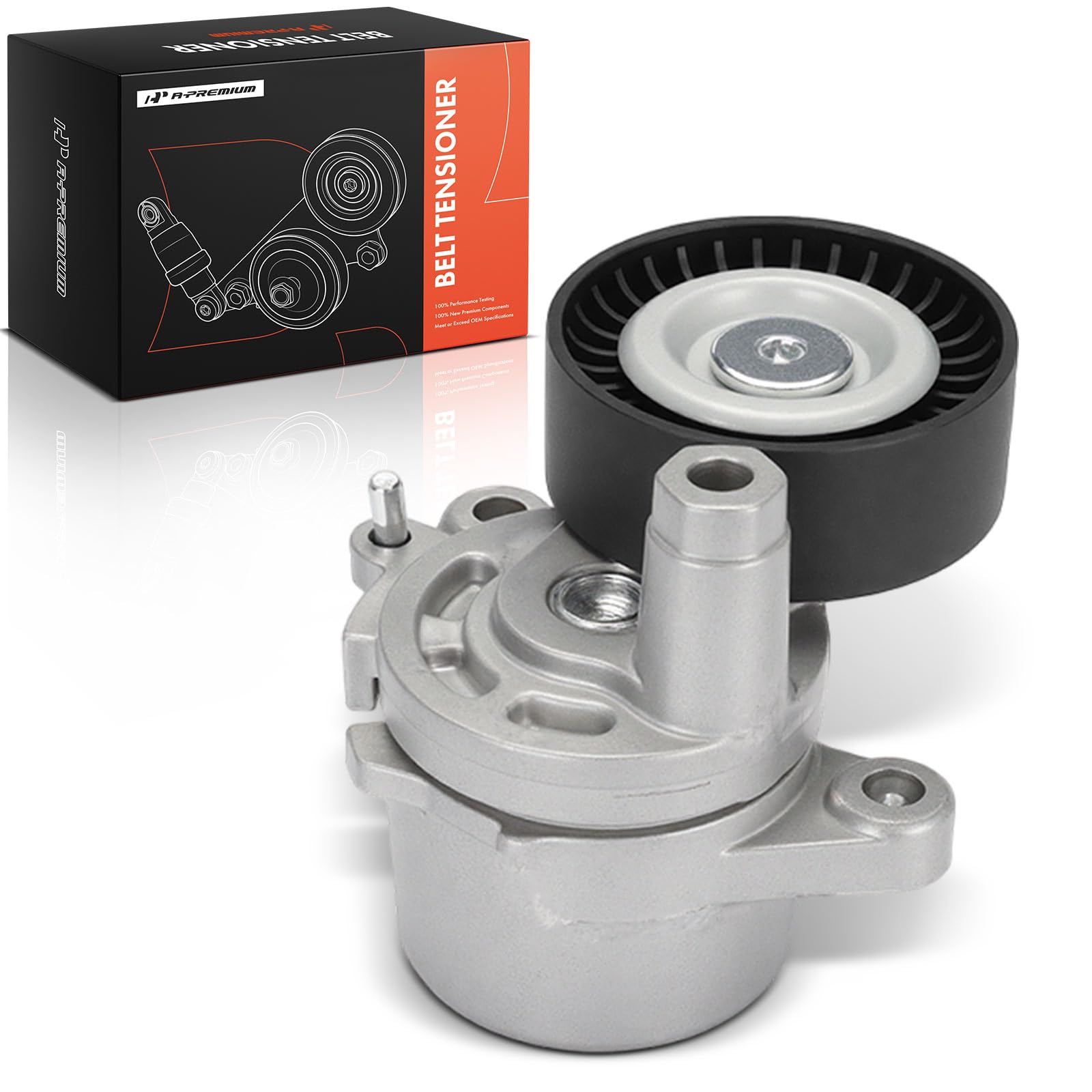 A-Premium Belt Tensioner Assembly with Pulley Compatible with Nissan Altima 2013-2018, Rogue 2014-2020, 2.5L, Replace# 19553TA0A, 119553TA0B