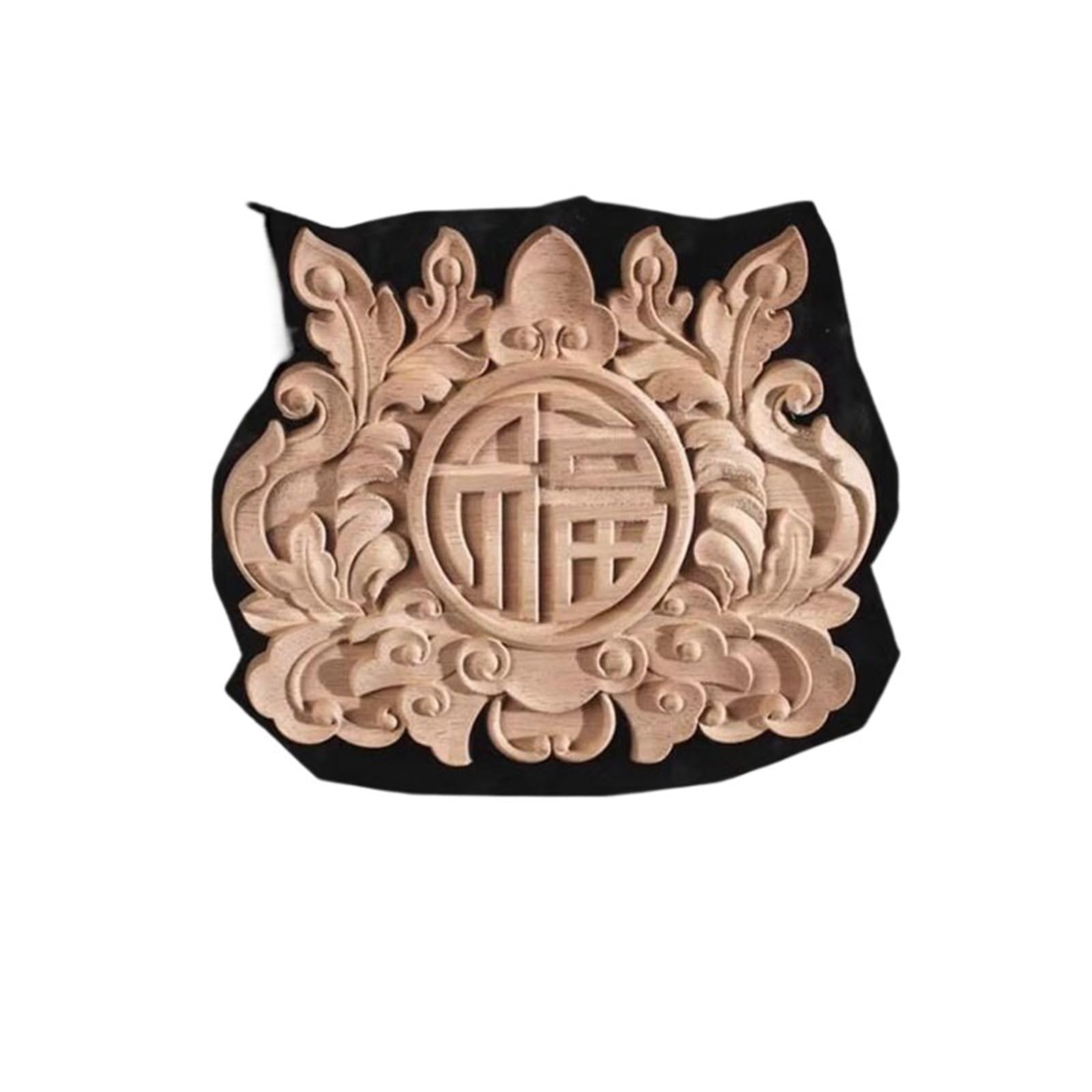 Appliques sculptées en bois non peintes 20x16cm pour moulure meuble et porte