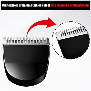 2 Pack Professional Peanut Clipper/Trimmer Snap On Replacement Blades #2068-300 - Compatible with Wahl Peanut Hair Clipper/Trimmer, Black