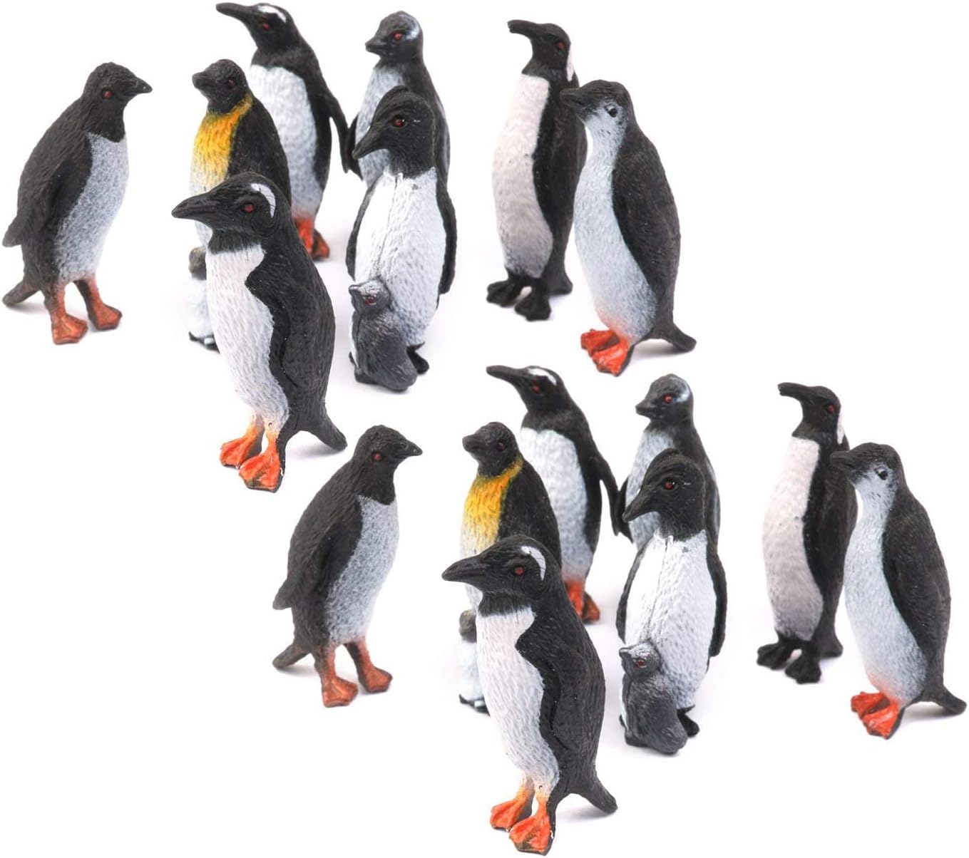 Penguin Action Figurine, 16 Pcs Plastic Ocean Animal Penguin Model for Kids Children, Perfect for School Project and Class (Penguin)