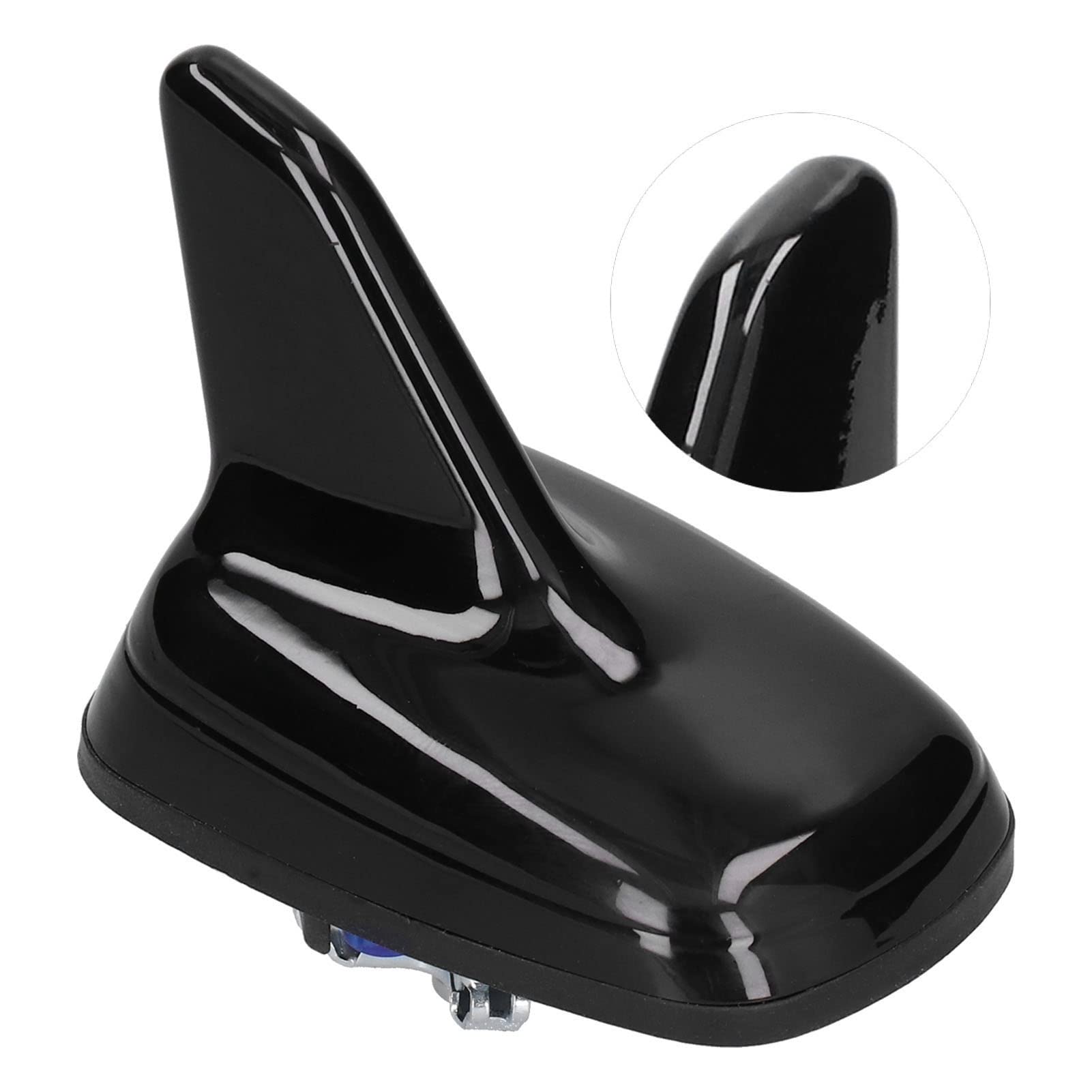 Antenna a Forma di Pinna Nera Lucida per GPS e GSM, Montante Universale in Metallo ABS