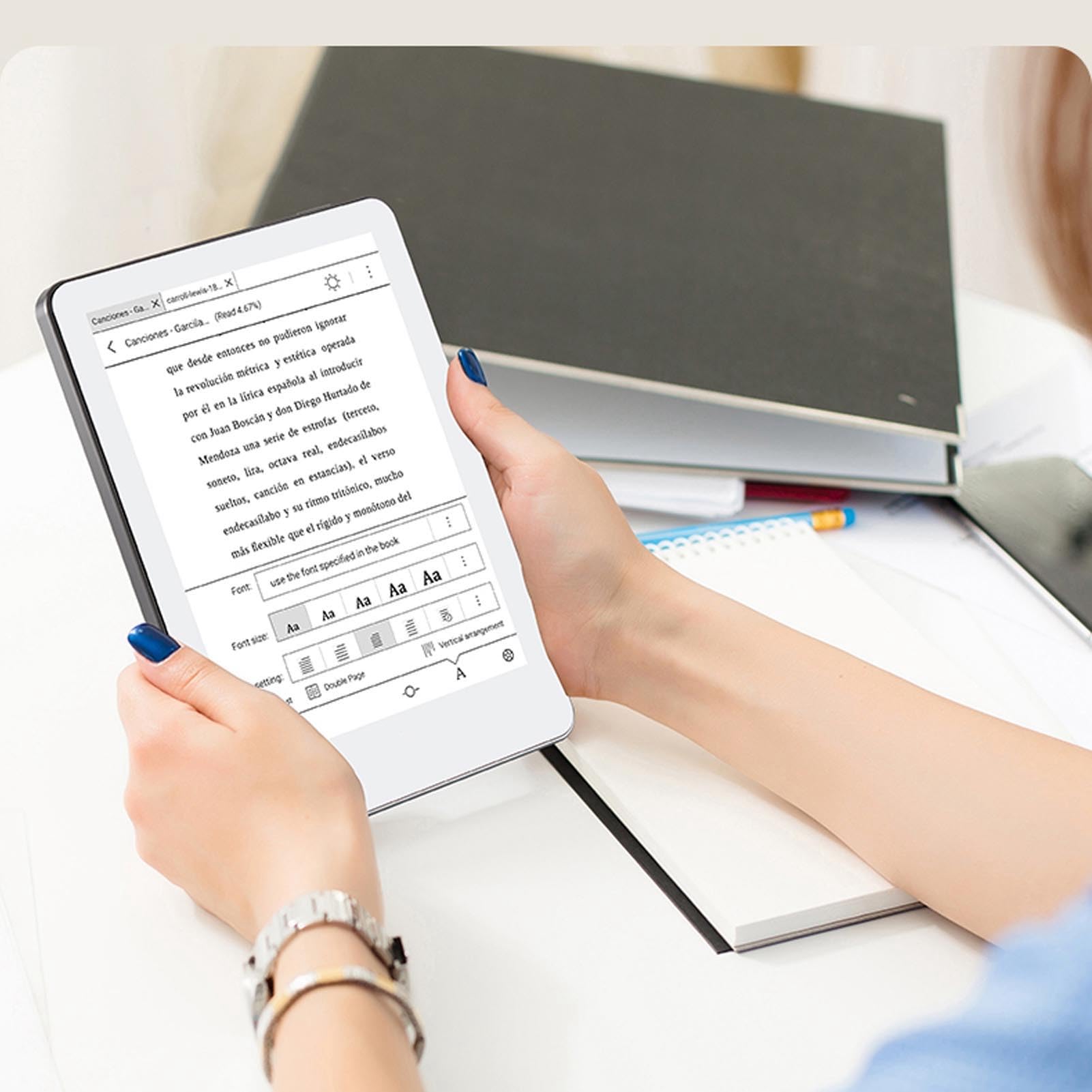 CHICIRIS Elektronischer Buchleser, 6-Zoll-Touchscreen, Leicht, 4 GB RAM für Begeisterte Leser, 11 EMMC-Speicher (White)