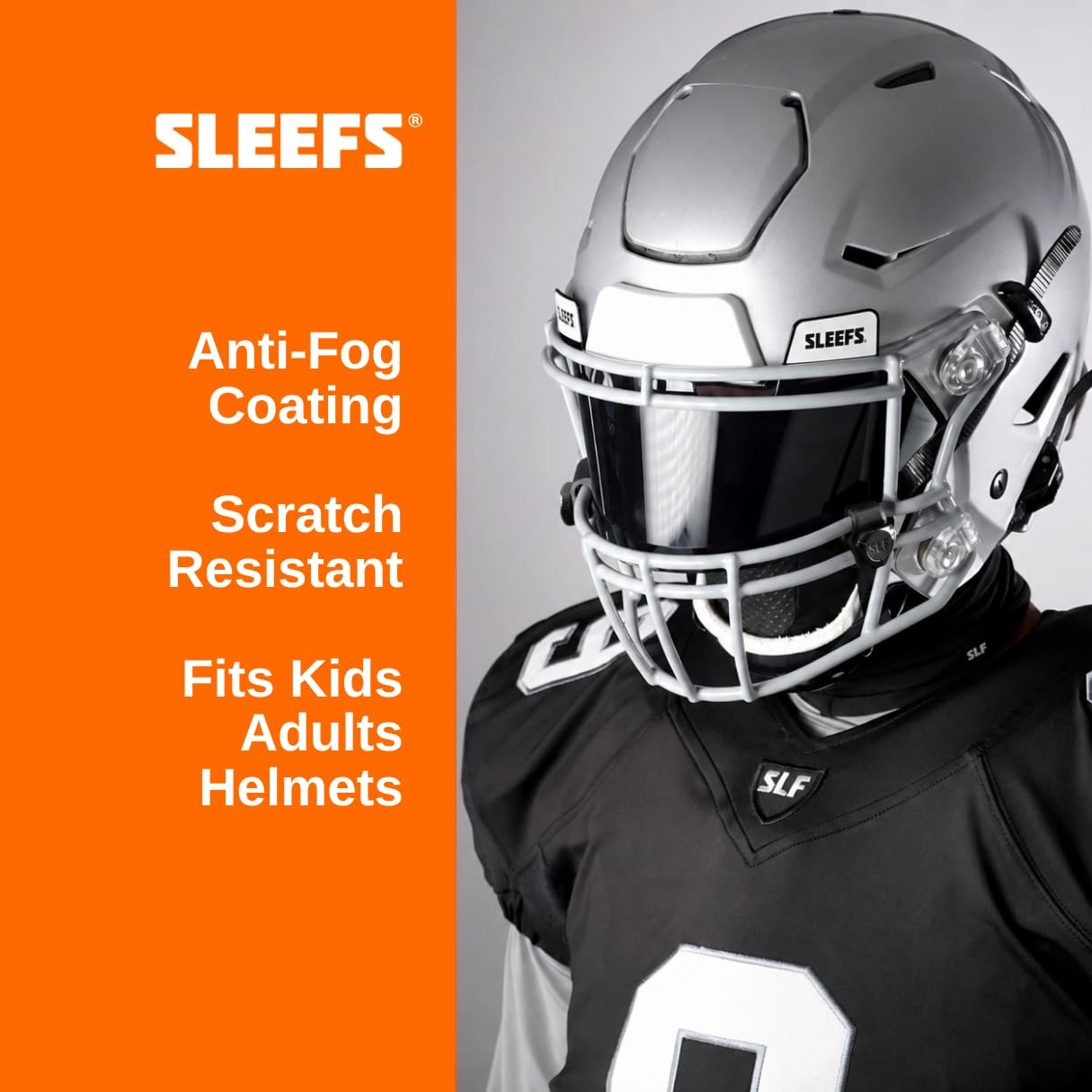 SLEEFS Verblasster Fußballhelm mit Augenschutz