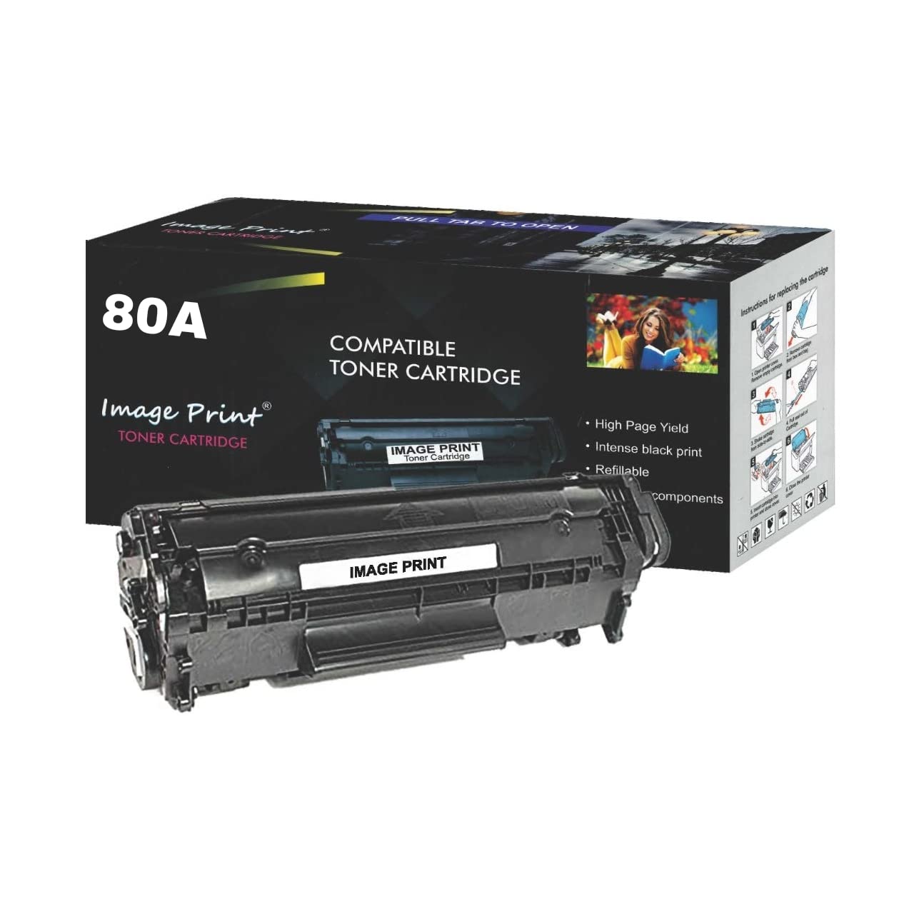 Image Print 80A/CF280A Toner Cartridge Compatible Hp Laserjet Pro 400/ M401/ M401d/ M401dn/ M401dw/ M401n/ M425d/ M425dw (Pack of 1) (B0CH5BWPR9) Amazon Price History, Amazon Price Tracker