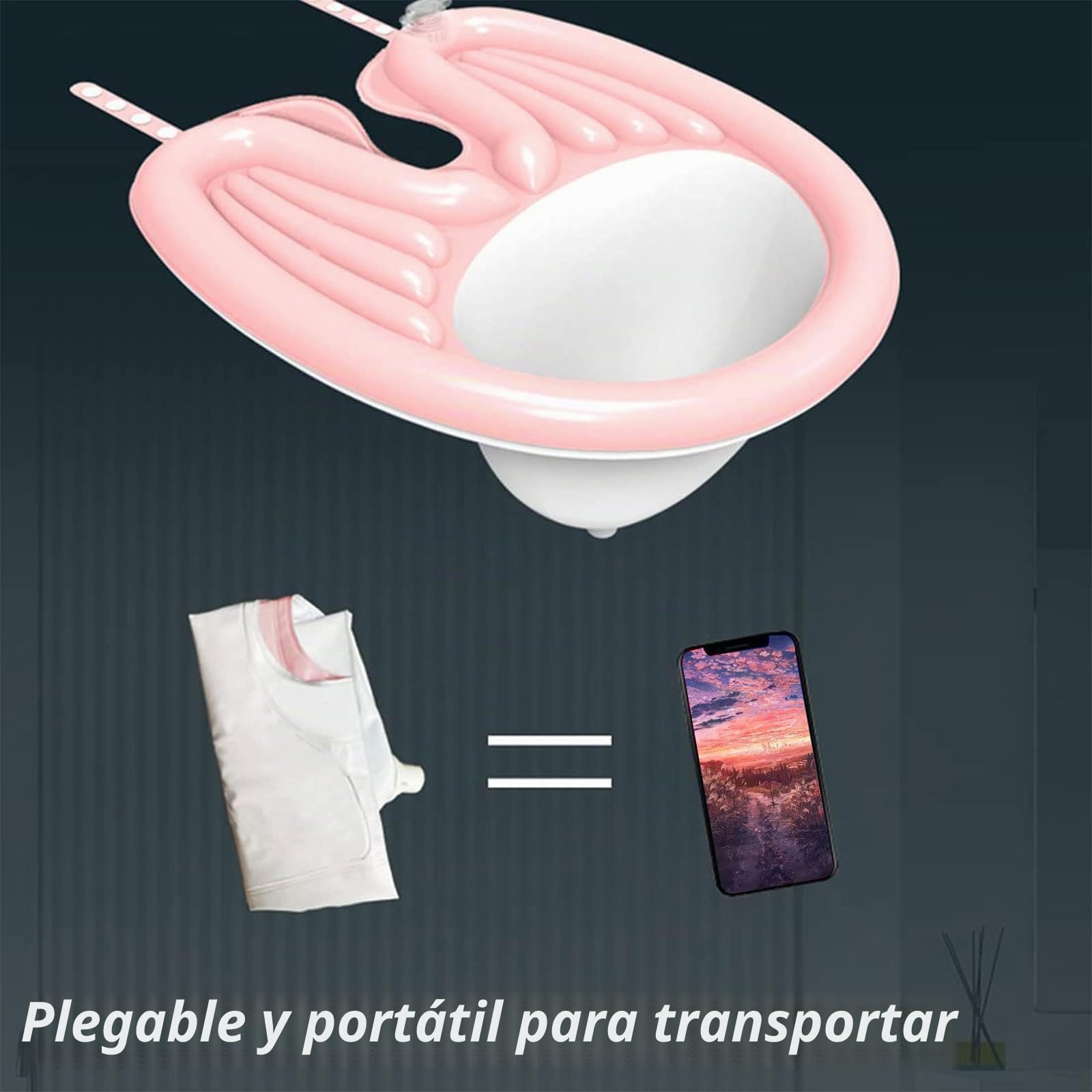 Lavabo inflable para champú, bandeja portátil para lavar el cabello con bomba de aire y drenaje, cuenco ligero para champú postrado en cama, discapacitados, personas mayores, embarazadas, niños