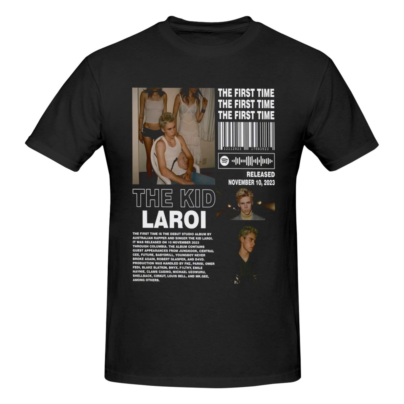 Shirt Men's T-Shirt Classic Short Sleeve Top Fashion Tee Black