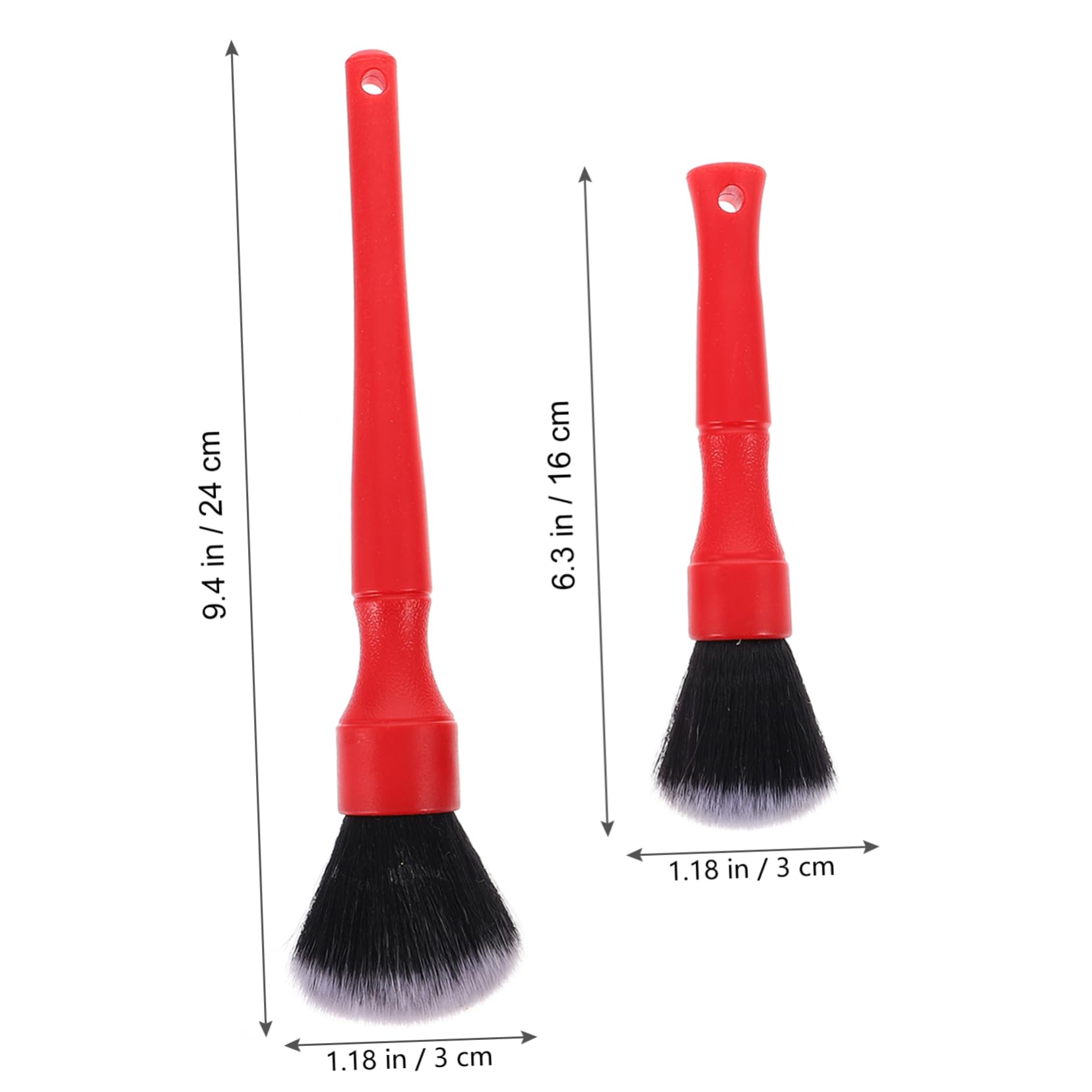SUPVOX 4pezzi Spazzole per Detailing Auto Ultra Morbide Pulizia Interni Ed Esterni Impugnatura Ergonomica per Venti Pulsanti e Fessure Non Graffiano La Superficie