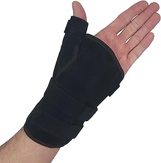 Thumb Spica Splint & Wrist Brace | Both a Wrist Splint and Thumb Splint to Support Sprains, Tendinosis, De Quervain's Tenosynovitis, Fractures | Trigger Thumb Brace for Carpal Tunnel (Left S/M)