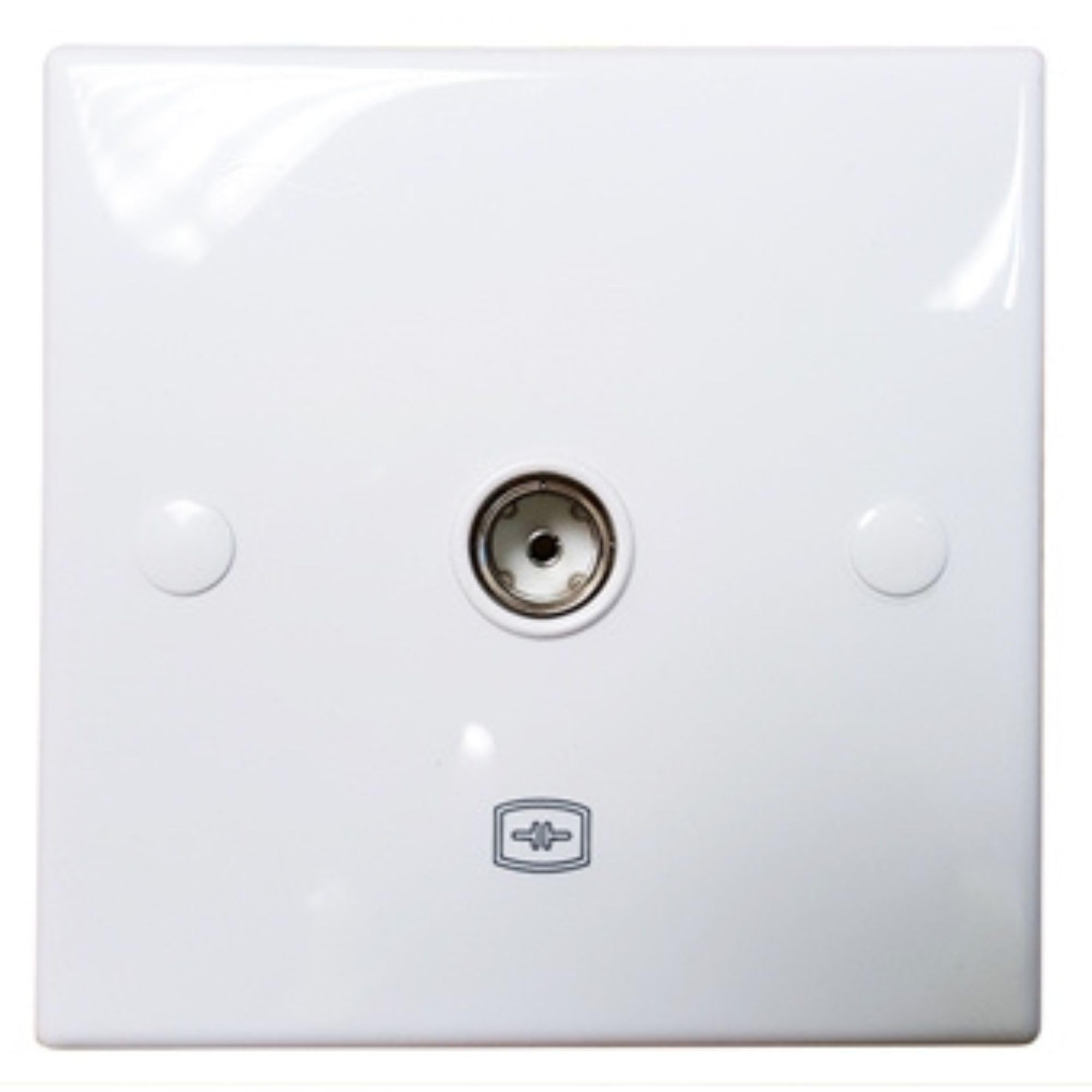 Inbrackets Tv Aerial Socket Faceplate Female Coxial Socket for TV Aerial Single Gang Isolated