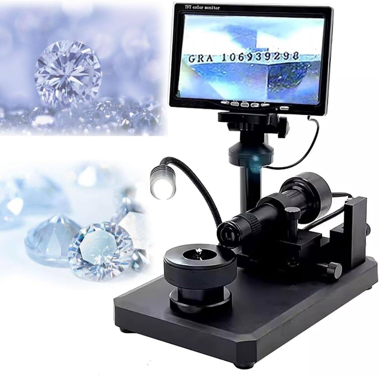 Digitales Mikroskop 4,3 Zoll LCD 50-1000X Vergrößerung mit LED-Licht - Ideal für Diamantgürtel und biologische Inspektion