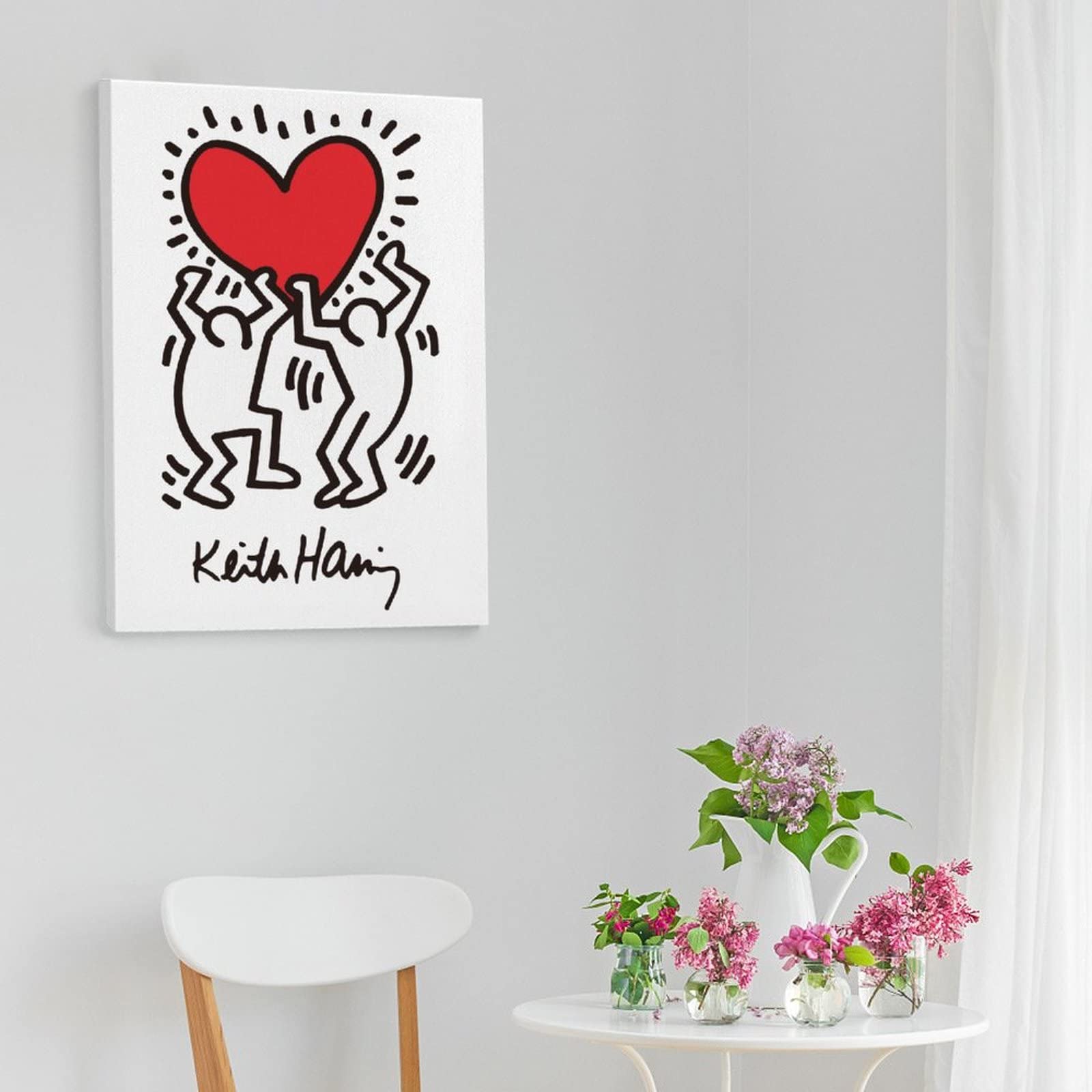 キースヘリング　壁掛け　アートフレーム　　インテリアパネル Amazon.co.jp: アートフレーム キースヘリング アートパネル アート