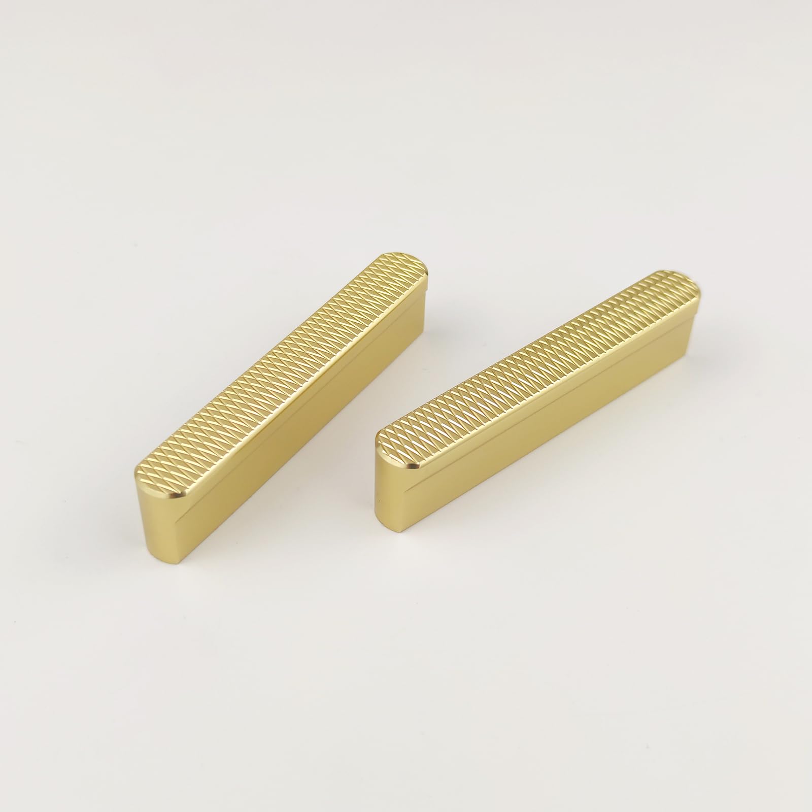 Pexintek 2 Pack Gold Modern Kitchen Drawer Handles 64mm (2.52 Inch) Pulls