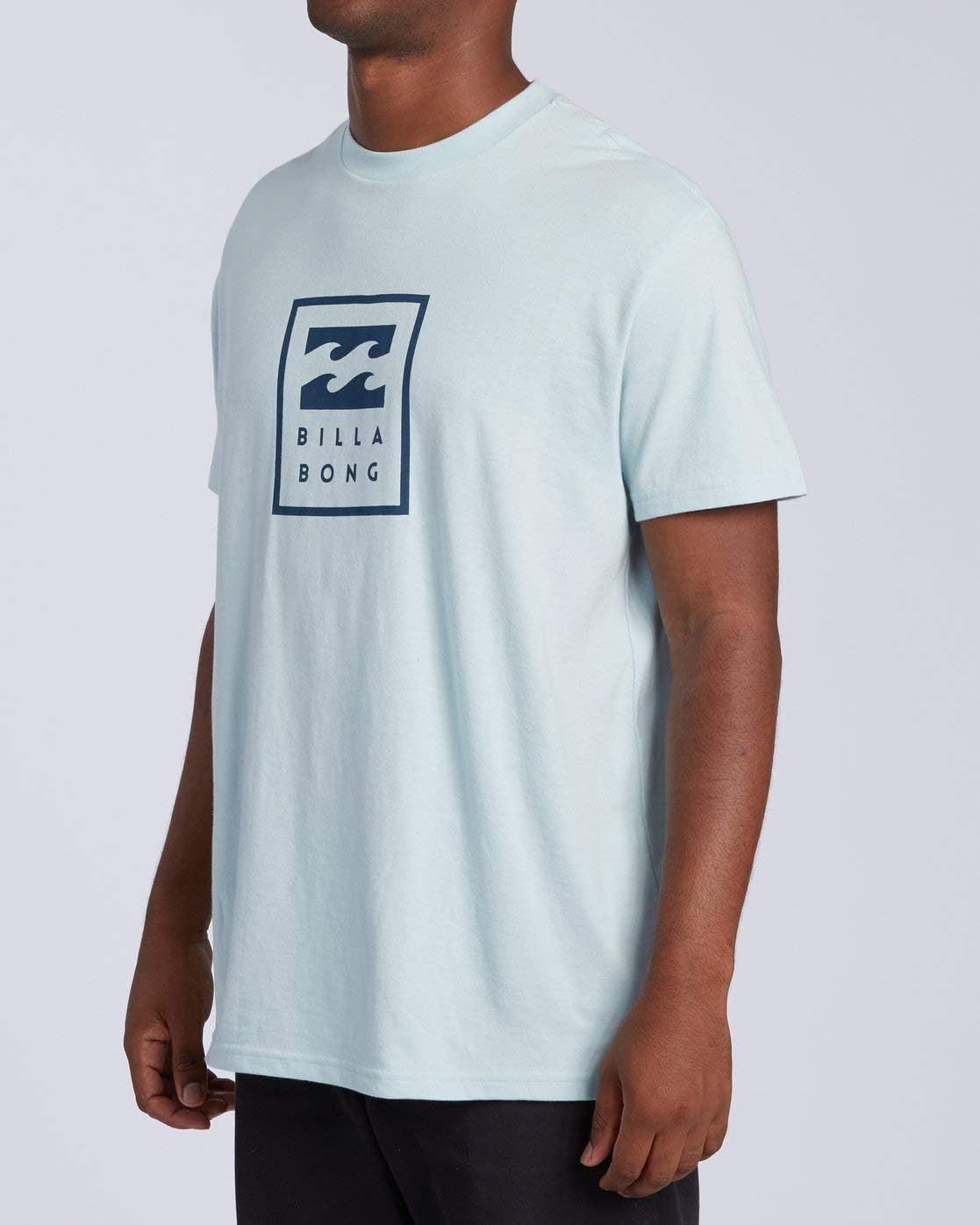 Billabong Men's Short Sleeve Logo Graphic T-Shirt, Coastal Blue United Stacked, S