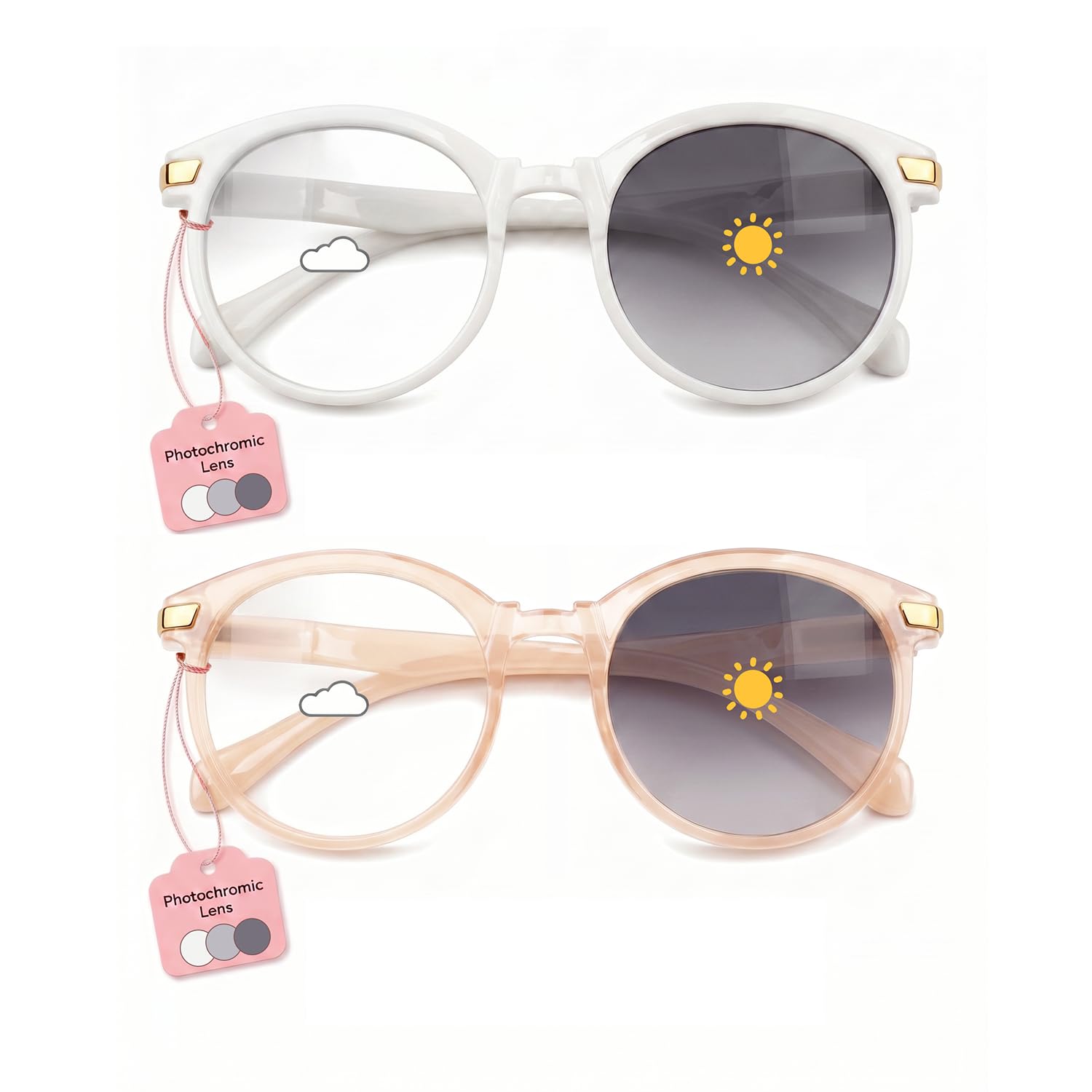 Round Kids Blue Light Glasses, Ages 2-6