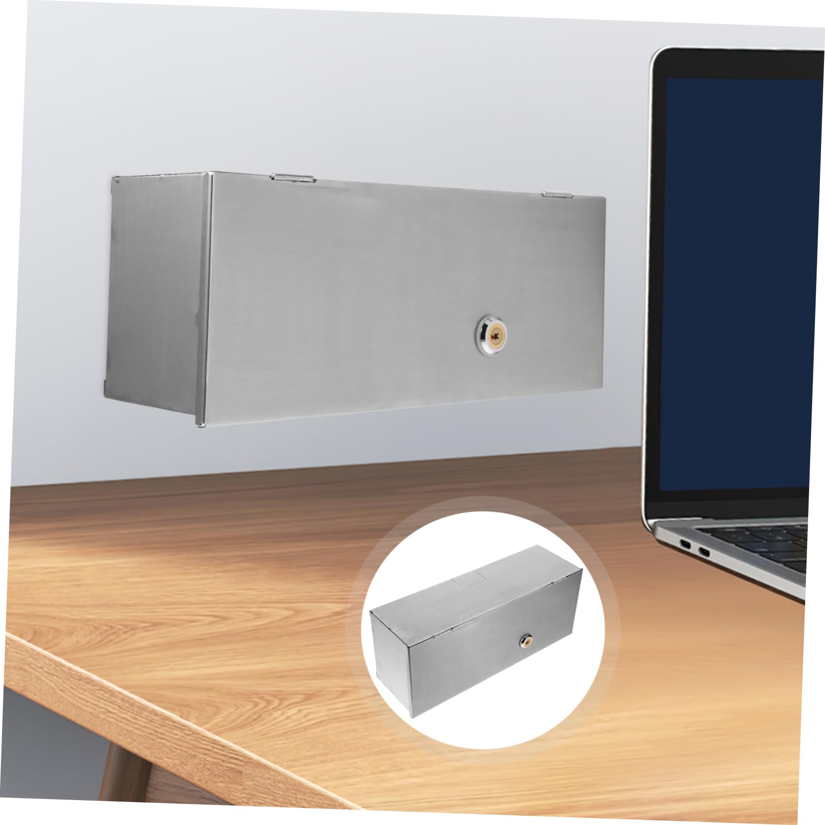 SEWACC Cubierta de Enchufe Tipo 86 Acero Inoxidable Antirrobo Caja Protectora Eléctrica para Interruptores de Pared Hogar Oficina 1 Unidad Segura y Resistente