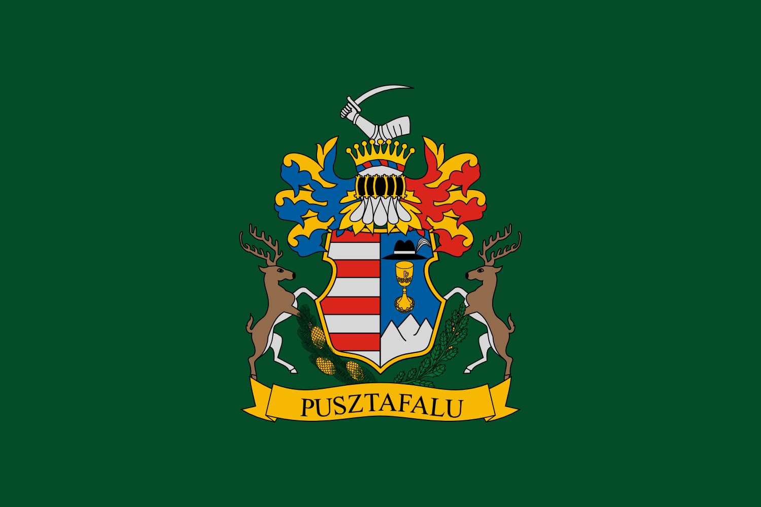 Drapeau Large Pusztafalu grand format résistant pour mât