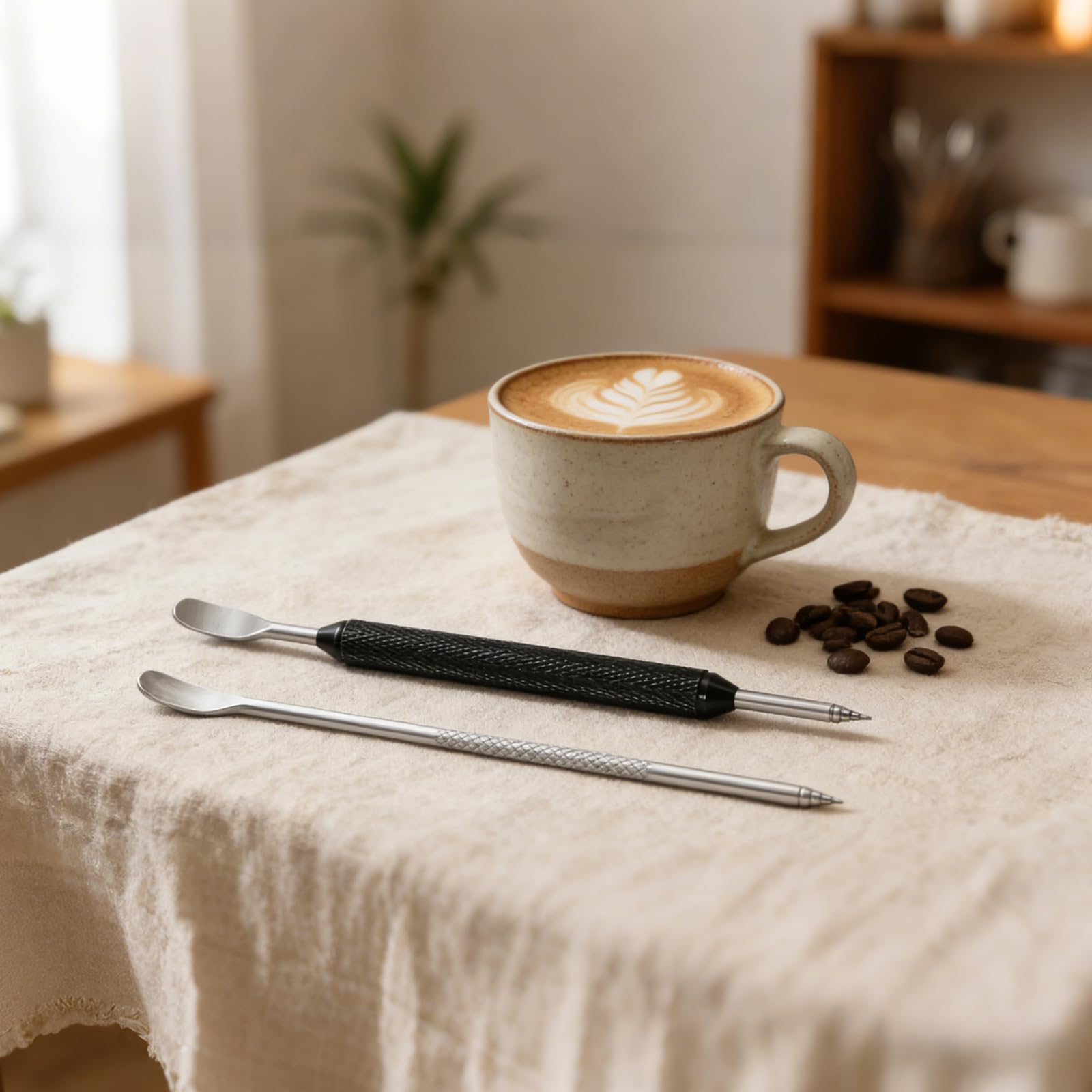 2 Bolígrafos Para Latte Art, Lápiz Para Latte Art Inoxidable, Bolígrafo de Doble Punta para Arte de Café, Agujas Decorativas para Café, Accesorios de Barista para Capuchino, Espresso y Flat White