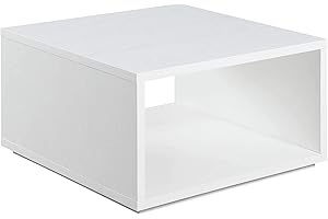 Convenience Concepts Northfield Admiral Square White Coffee Table