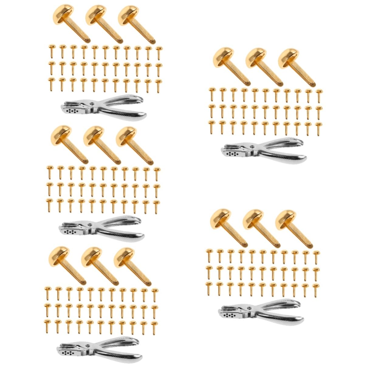 Housoutil 1 Set Decorative Brads for DIY Crafts Fasteners Easy to Install Durable and Scratch Resistant for Clothing and Home Decor