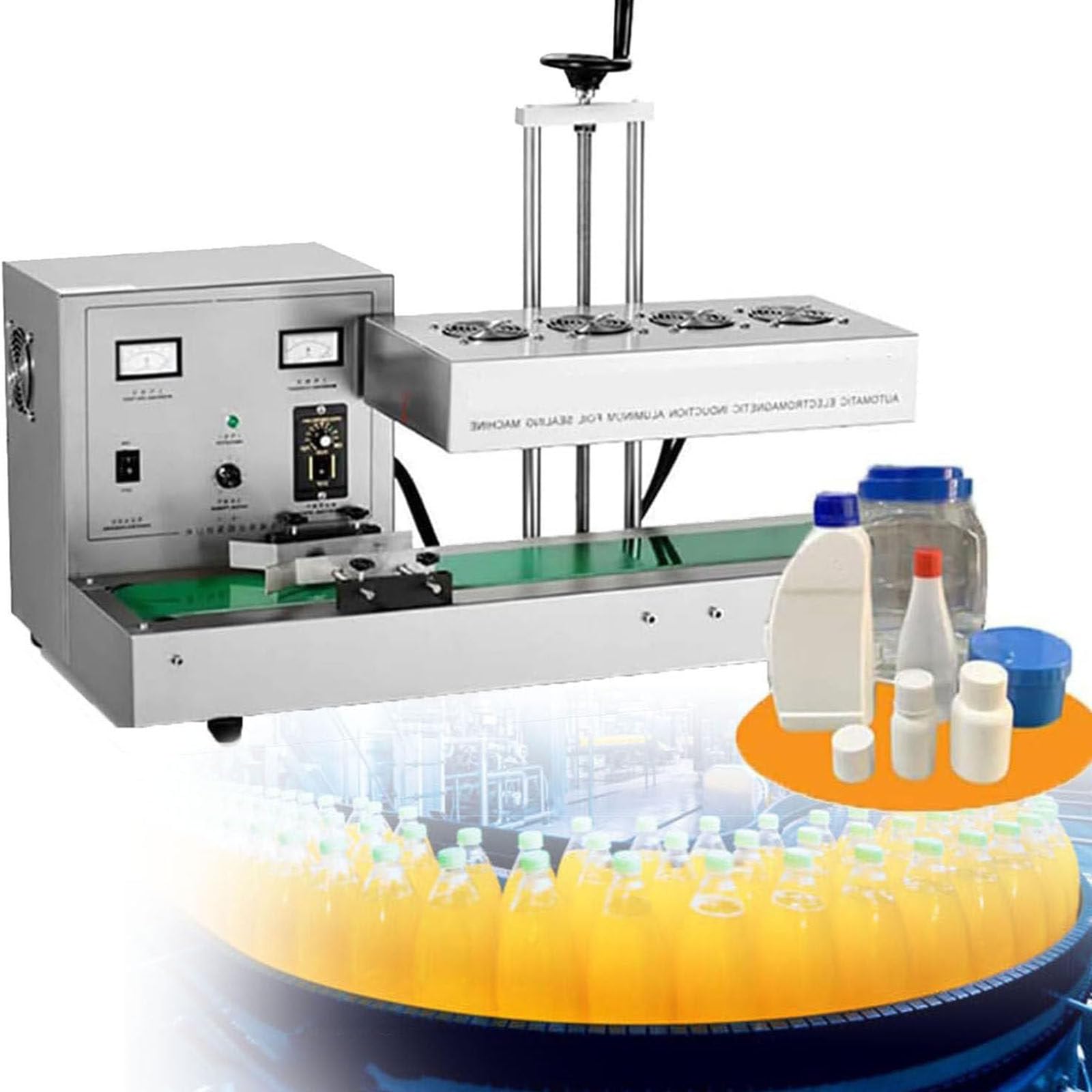 asdchZen Continuous Sealer For Pvc Membrane Aluminum Foil Film Plastic Bag Packing (85Mm 220V)