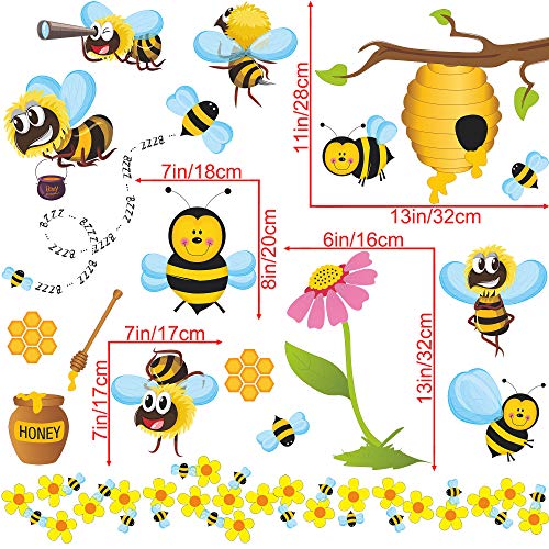 PEGATINAS PARED 3D ABEJA VINILO 6 PIEZAS COLORIDO miniatura 2