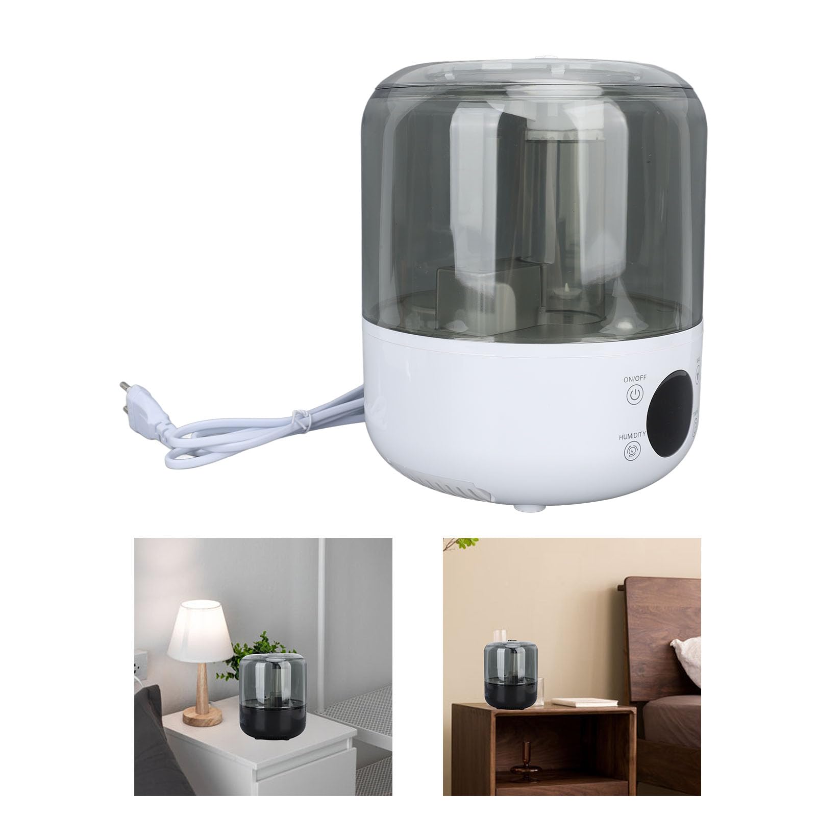 aqxreight Humidificador De Niebla Doble 3L Gran Capacidad Ajustable Silencioso para Oficina Y Dormitorio Humidificador De Escritorio con Tecnología Avanzada Y Funcionamiento Fácil