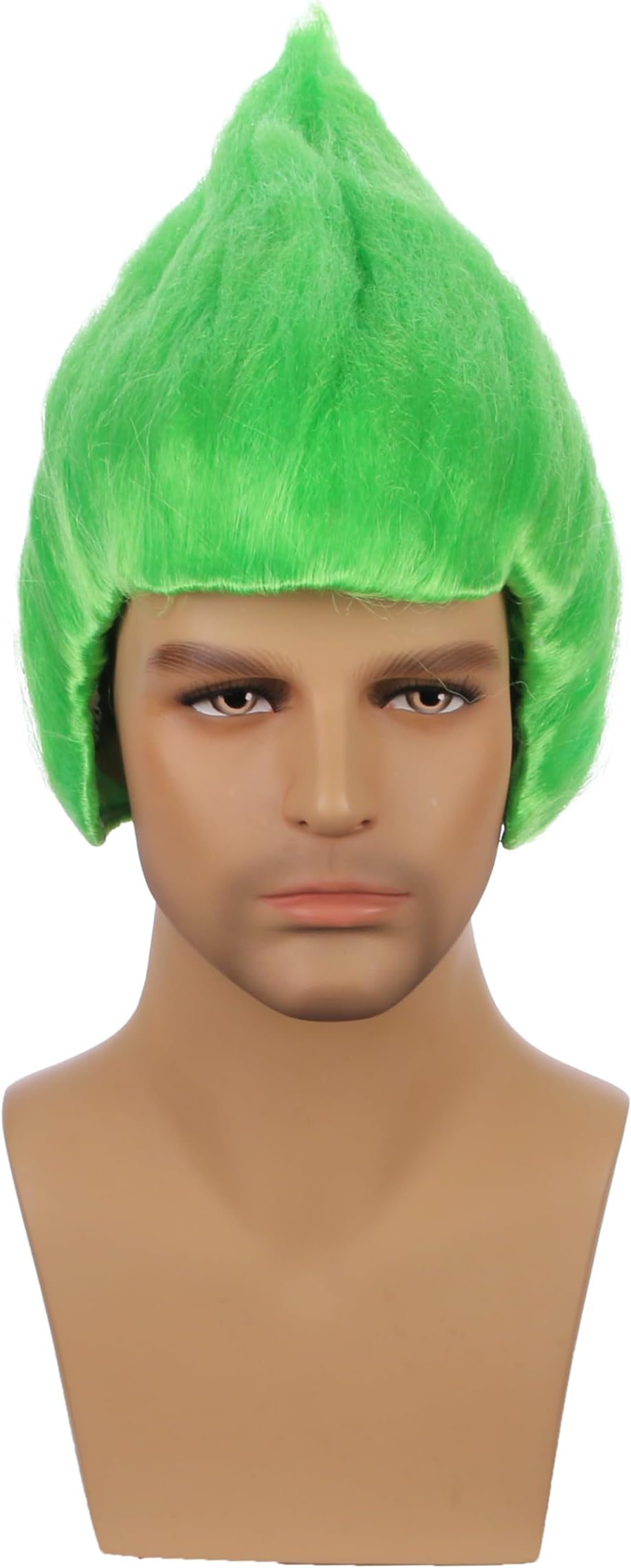 Short Green Wig Light Green Straight Wig for Halloween Party Cosplay Wigs Heat Resistant Synthetic Wigs with Cap