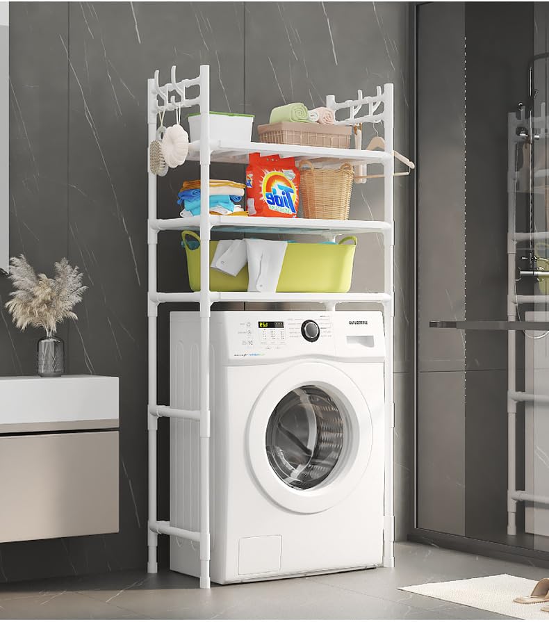 Jolfay 3 Tier Laundry Machine Storage Rack, Washing Machine Rack ...