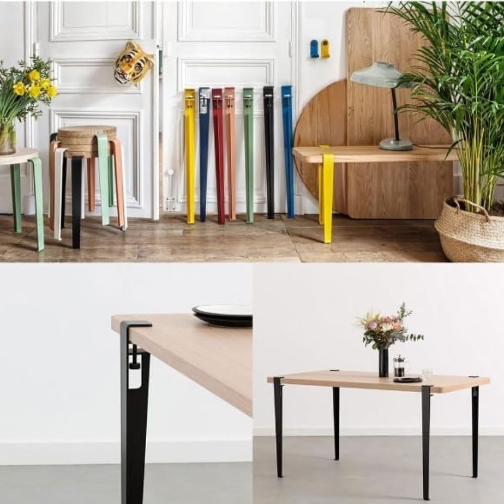 Amazon.co.jp: テーブル脚4本セット、家具脚、調節可能な金属製F型