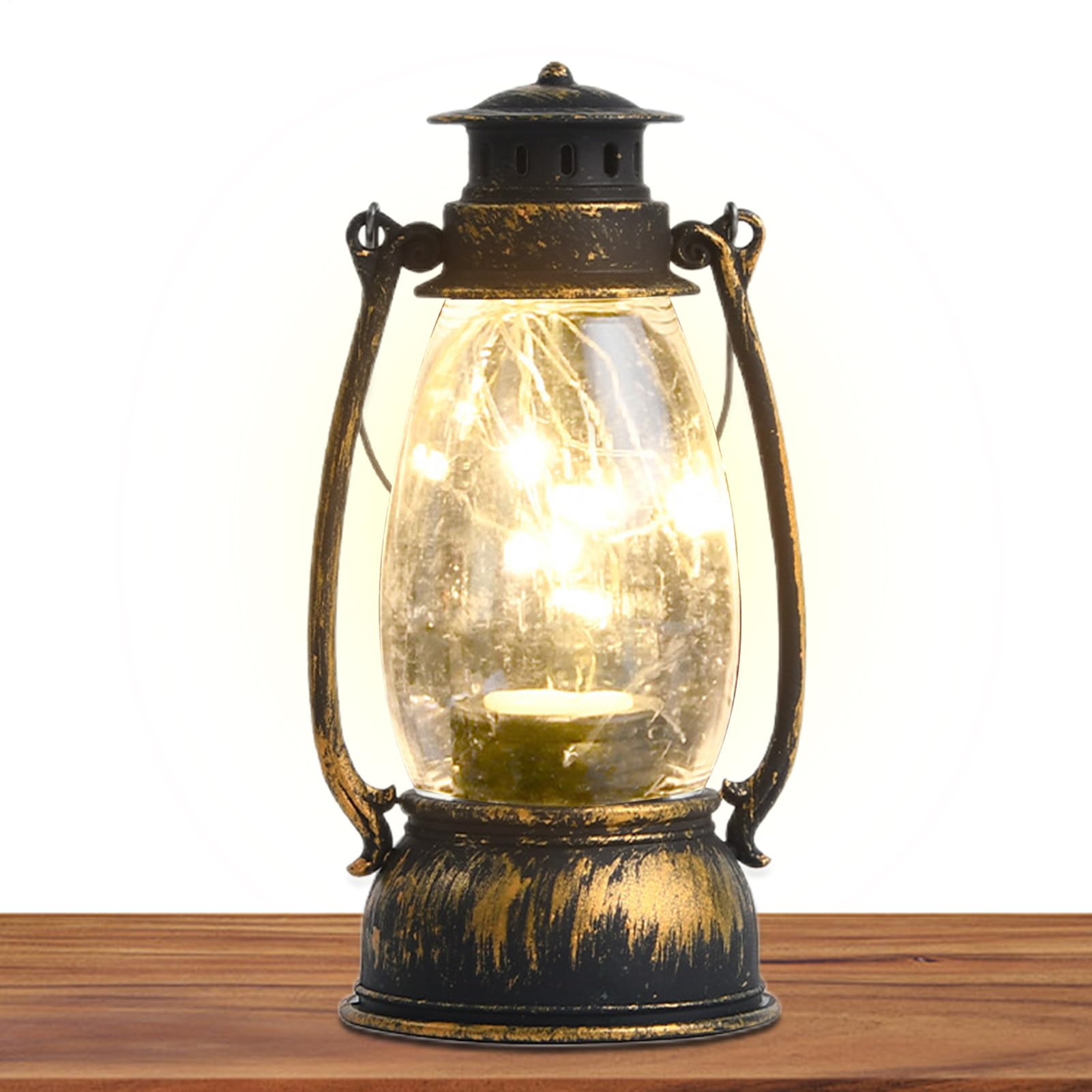 Battery Powered Lantern - Battery Lanterns Decorative Indoor - Flame Flickering Lights for Home Outdoor Night Patio Garden Tents Blackouts Hiking Backpacking