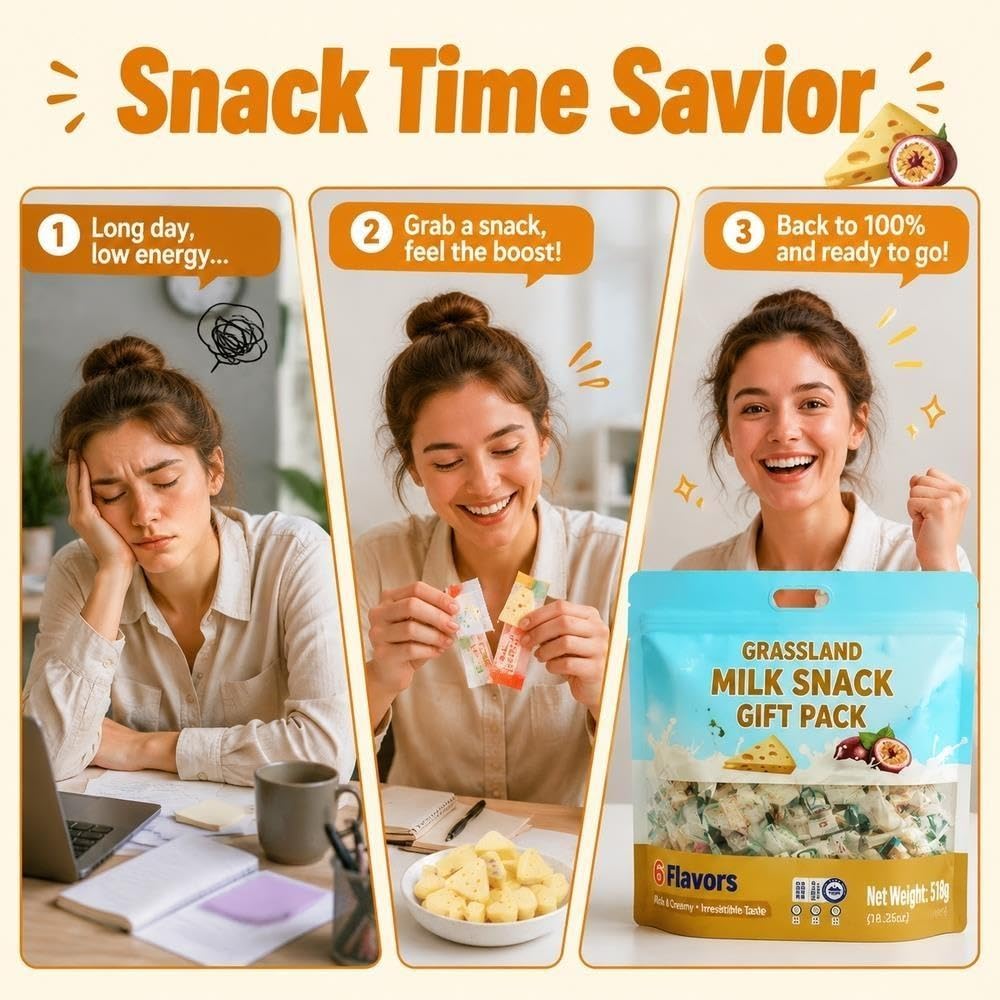 Mezcla de snacks lácteos variados de 5 sabores, 258g