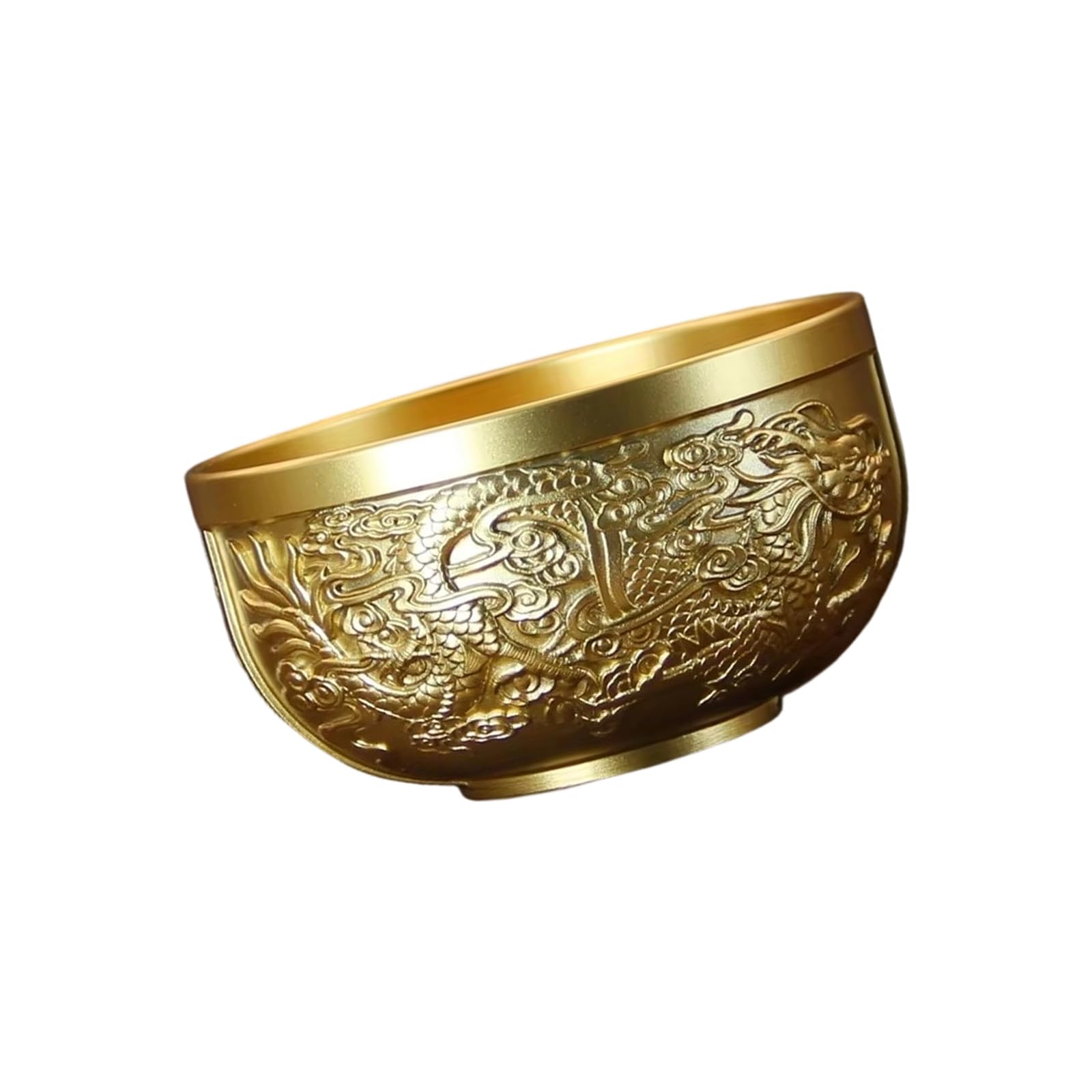 Buxuaaaa Golden Brass Bowl Copper Decorative Bowl Serving Bowls Blessing Bowls Fengshui Ornament Buddhist Altars Accessories Serving