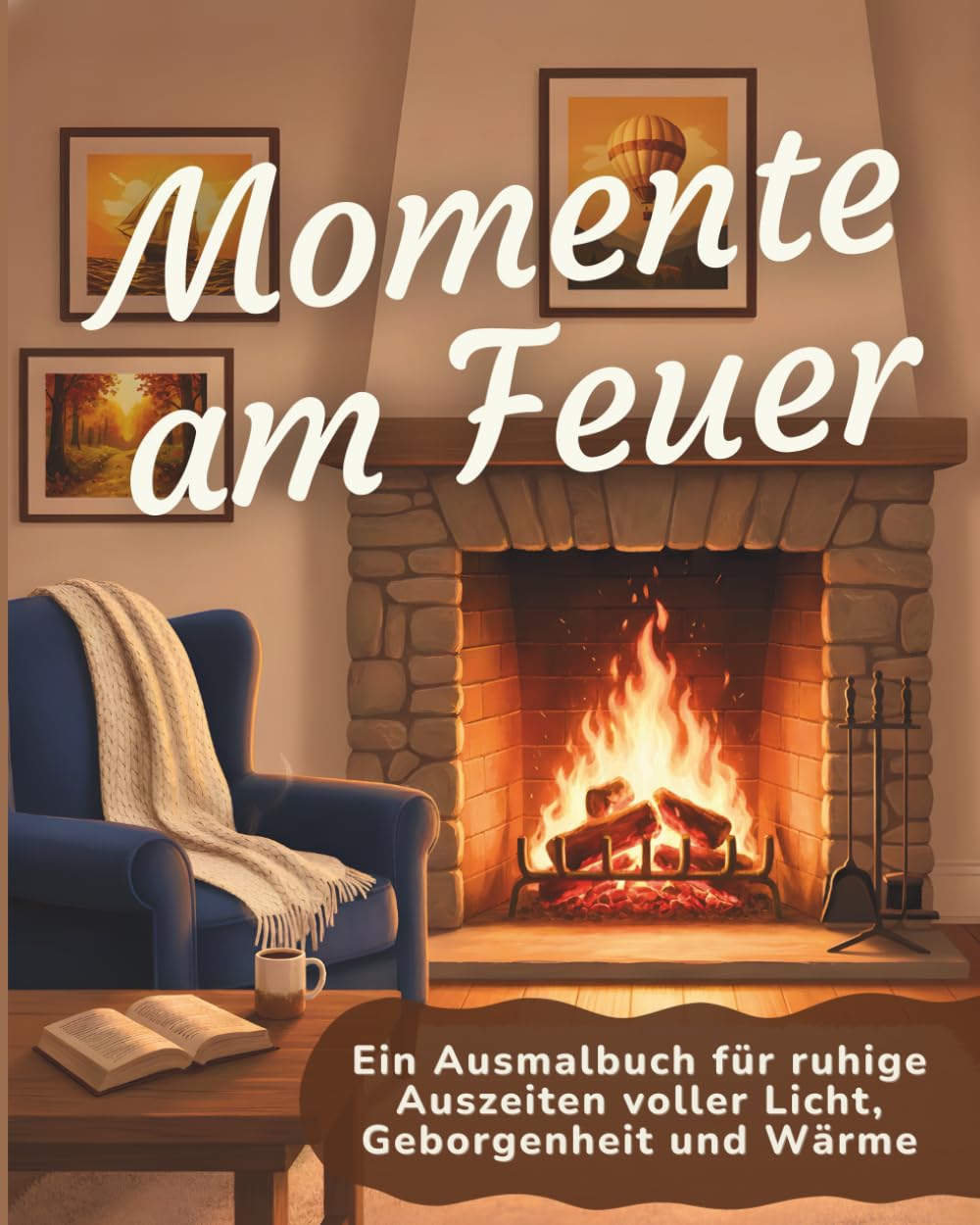 Momente am Feuer: Ausmalbuch mit Kaminszenen, Lagerfeuern und Feuer-Mandalas | Entspannende Auszeiten voller Wärme, Licht und Geborgenheit für Erwachsene