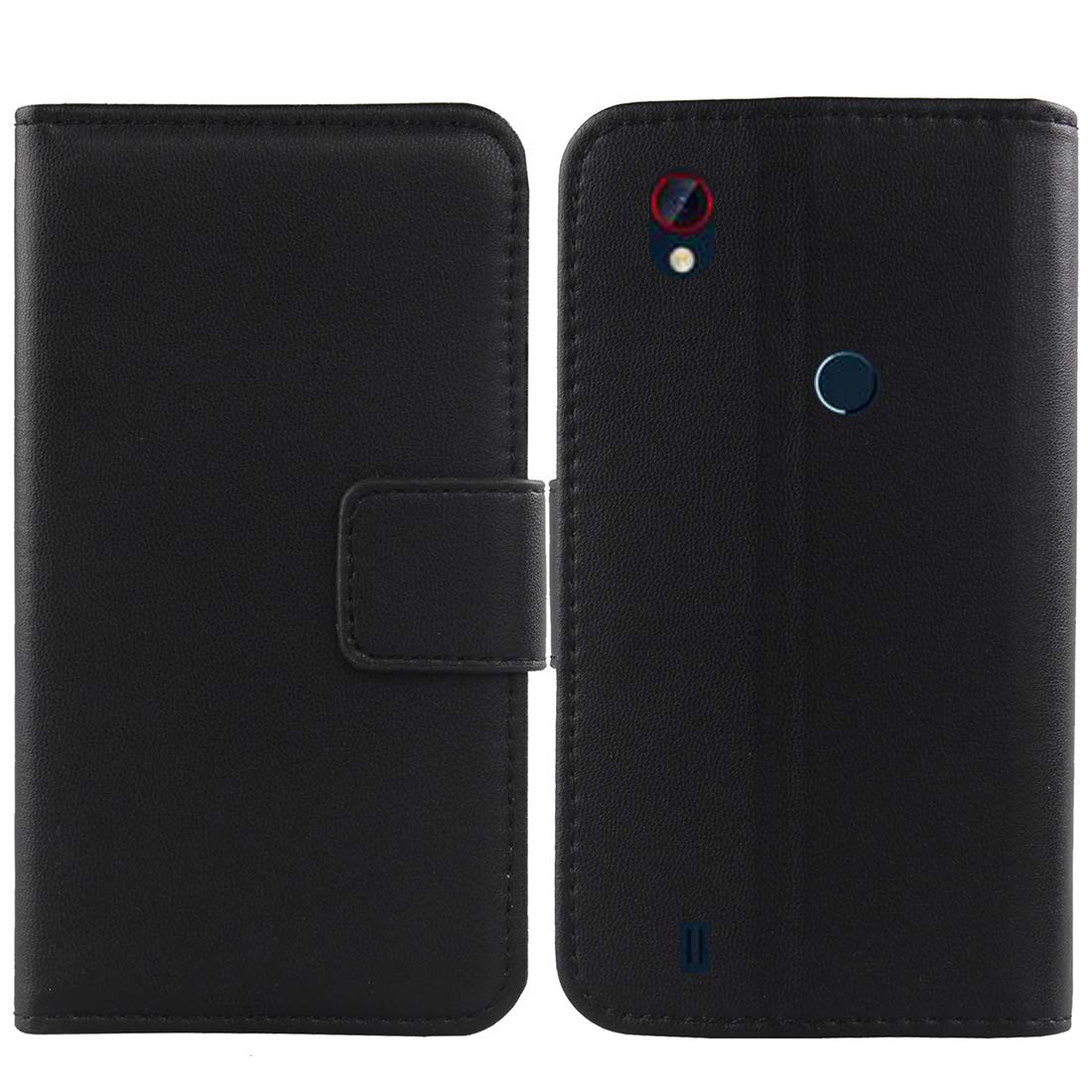 Leder Brieftaschen-Hülle Für ZTE Blade A7 2019 - Flip Case Mit Kartenfächern & Ständer (Rot)
