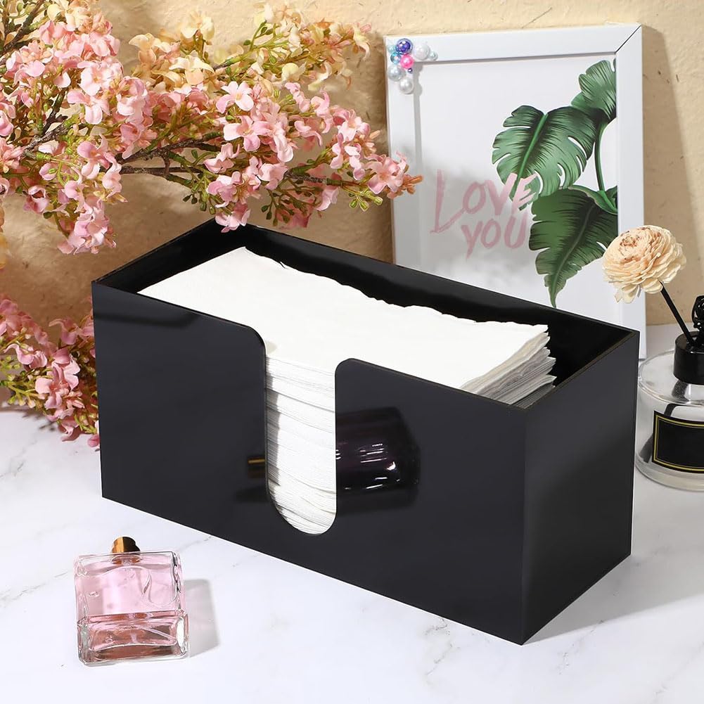 Dispensador de toallas de papel, dispensador de toallas de papel acrílico, dispensador de 2 unidades, dispensador de toallas para toallas de papel, cajas de pañuelos, caja de pañuelos, dispensador de