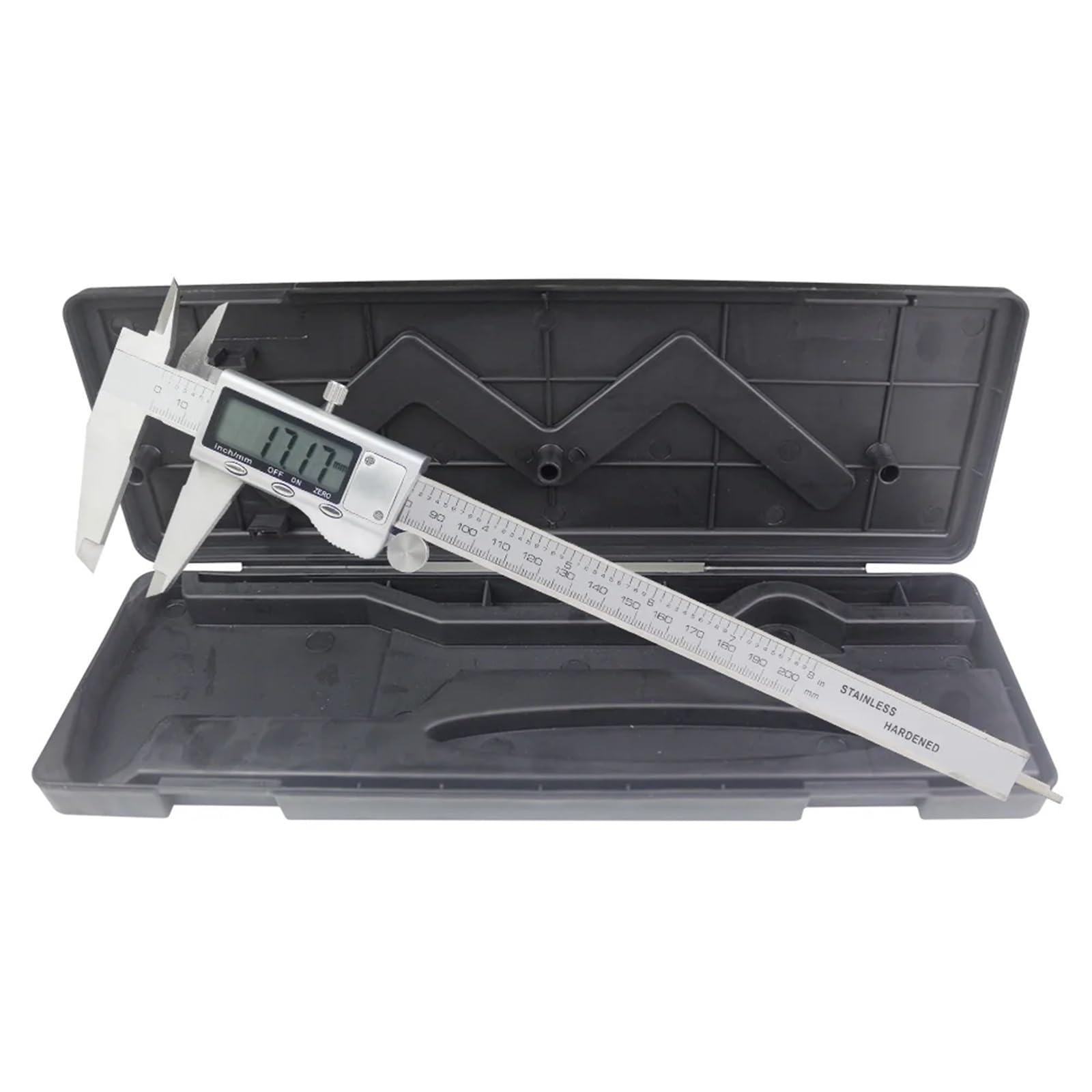 Pie de Rey Digital Calibrador Vernier Digital de 200 mm, calibrador electrónico de Acero Inoxidable de 8 Pulgadas, Regla de 0,01 mm, Herramientas de medición, micrómetro(B)
