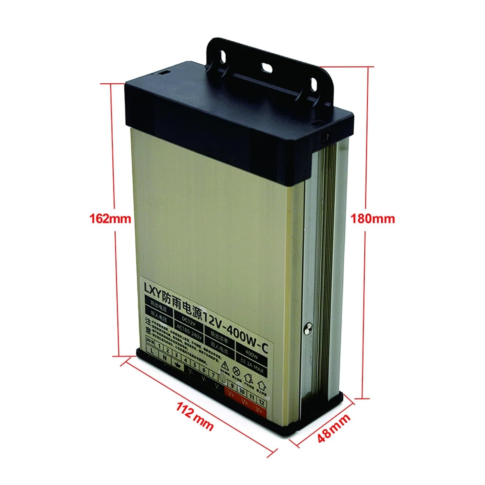Zasilacz impulsowy, Transformator oświetleniowy do zasilacza 12 V do zewnętrznego zasilacza Led oświetlenie wodoodporny zasilacz DC 12 V(24V400W)