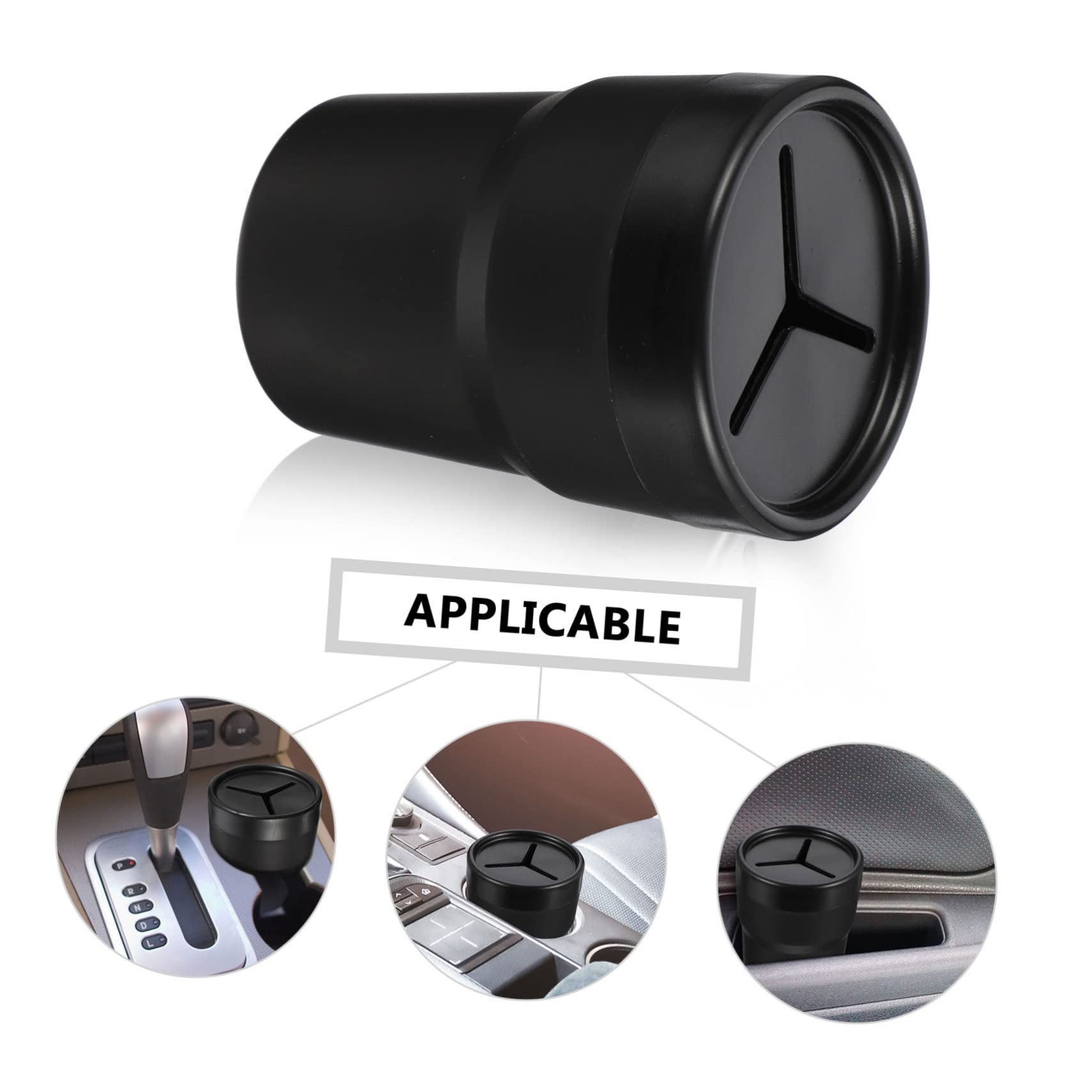 Amosfun 2 Ensembles Poubelle De Voiture Compacte Avec Couvercle Conteneur À Déchets Forme De Tasse Pour Voiture Et Maison Pour Intérieur Propre Et Ordonné 2 Pièces * 2