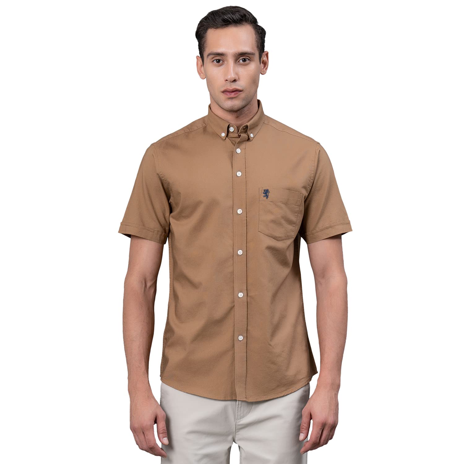 Red Tape Cotton Casual Shirt for Men | Solid Woven Shirt | Button Down Cotton Shirt for Men