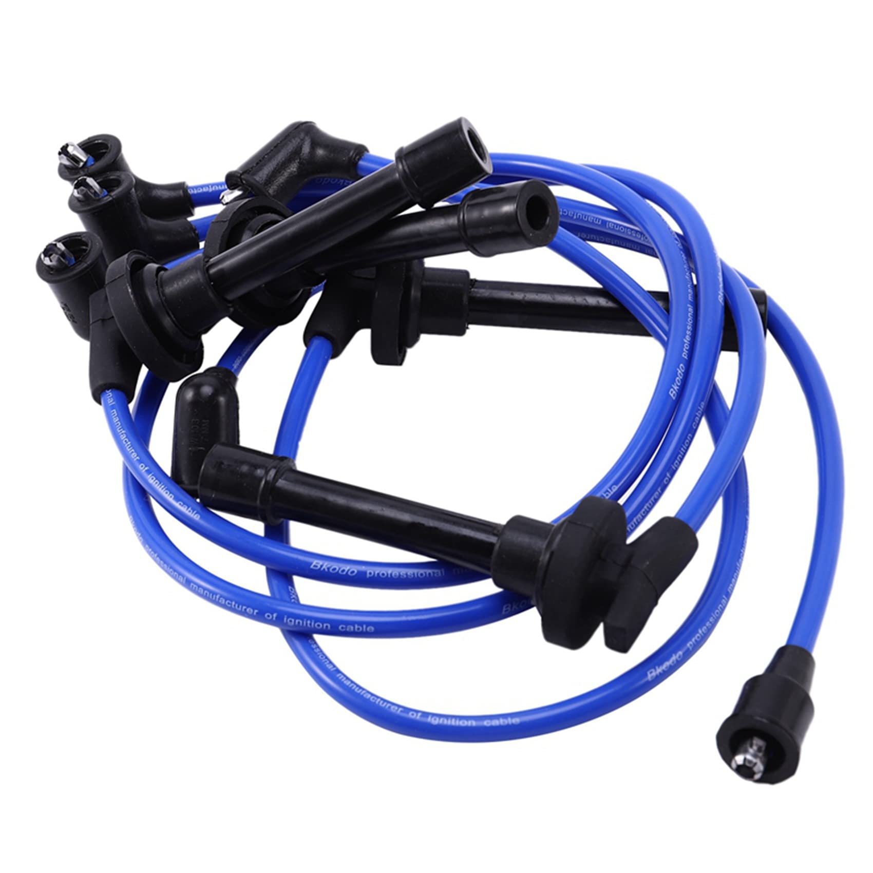 4X 32700-PTO-000 Set Cavi Candela, Accensione Ad Alte Prestazioni per del sol 1992-2002 Blu