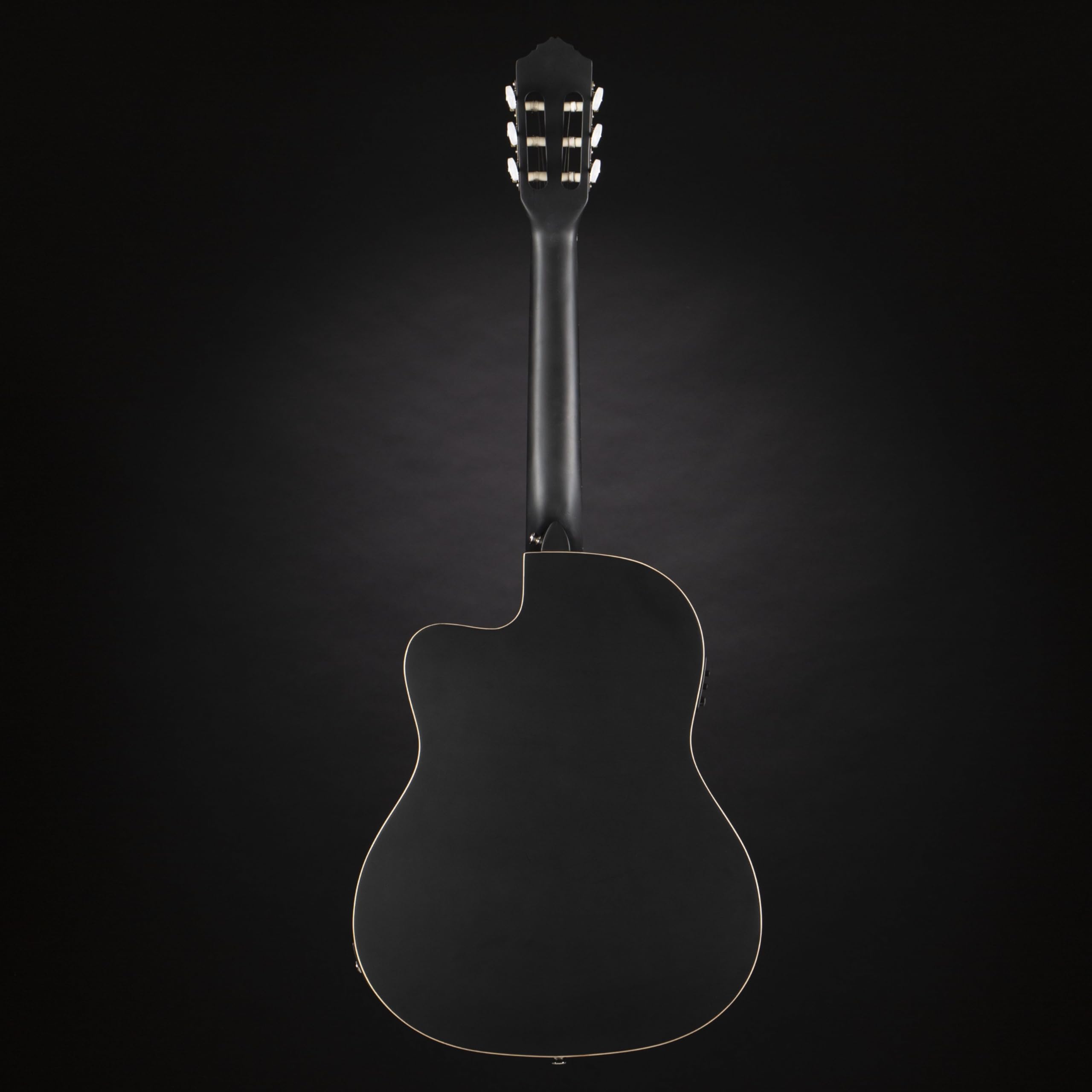 Ortega Guitars Chitarra Concerto Thinline Elettro-acustica - Serie Family - Slim Neck - include Gig Bag - top in mogano/abete (RCE125SN-SBK)