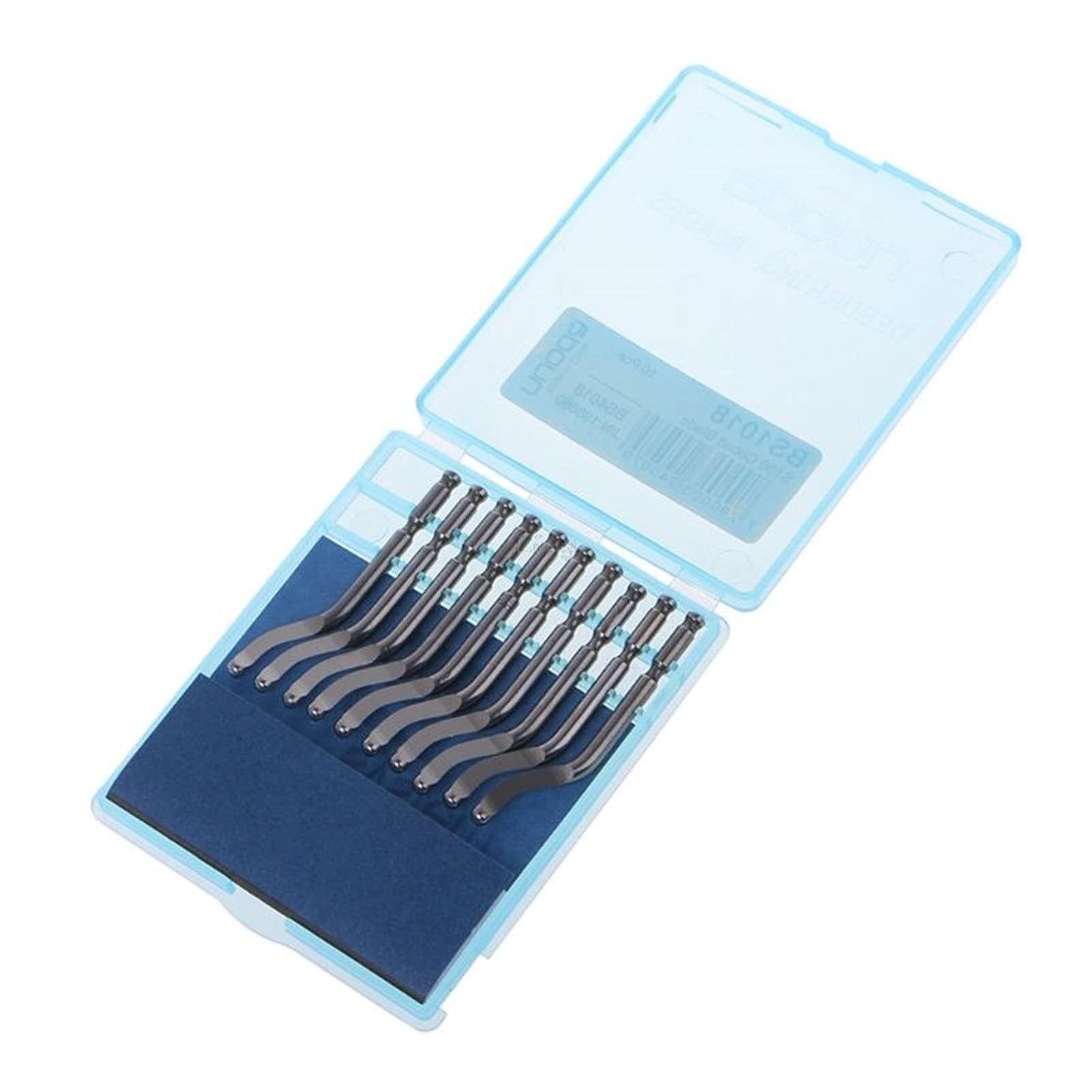 10-tlg Stahl Entgratklingen Set BS1010 BS1018 BK3010 45°