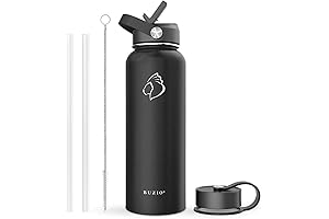 BUZIO 40oz Water Bottle with Straw Lid - Puff Water Bottle