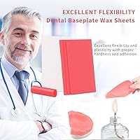 Vista 6 de Hojas de cera para placa base dental, no se pueden utilizar para dentaduras postizas, placa base rosa, modelado, cera de moldeo, cera no encogible