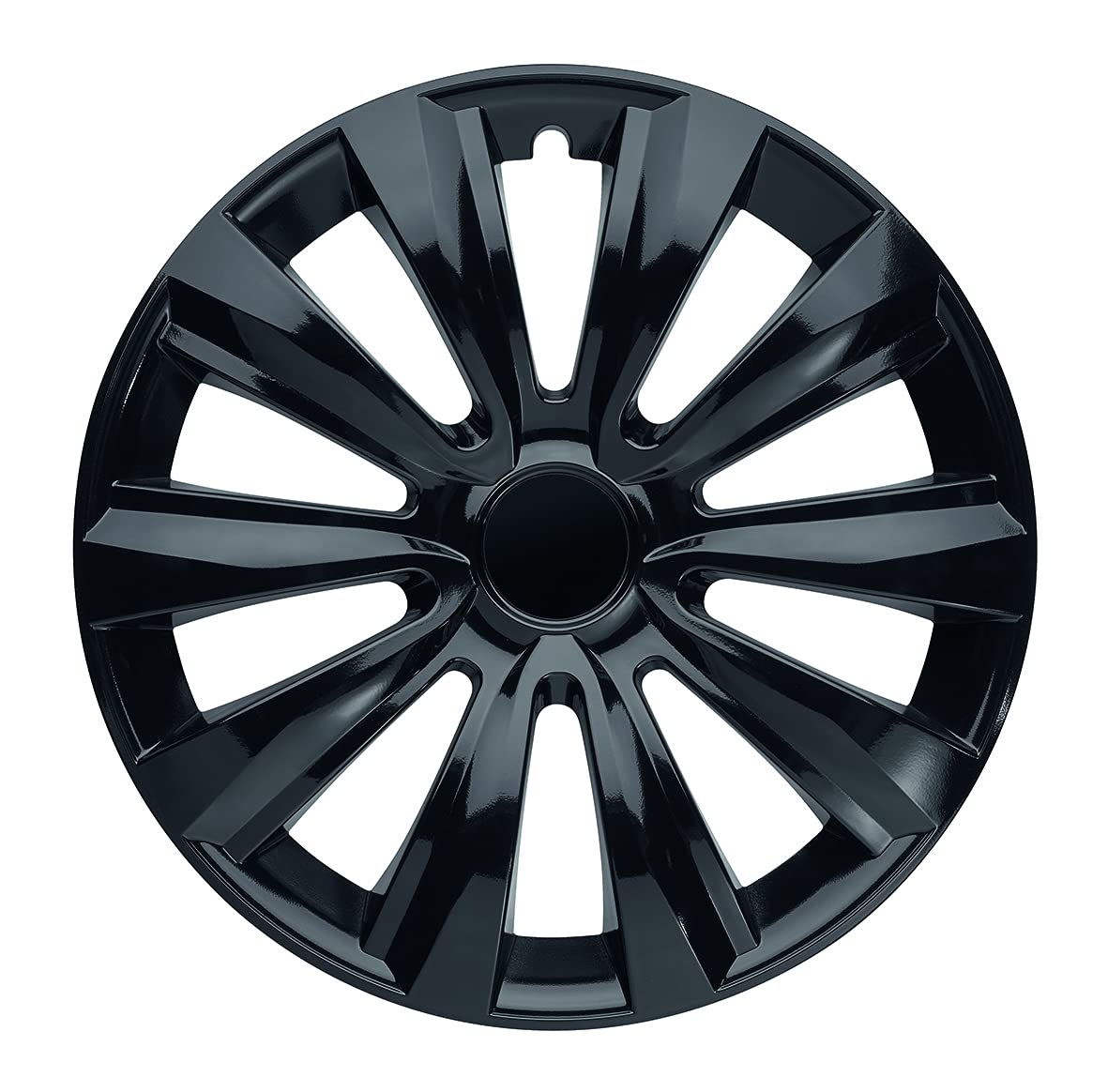 Albrecht 13 Inch Hub Caps Black for Steel Rims - Delta Wheel Trims Made Plastic - Durable Wheel Trims in Original Albrecht Packaging - Made in the EU