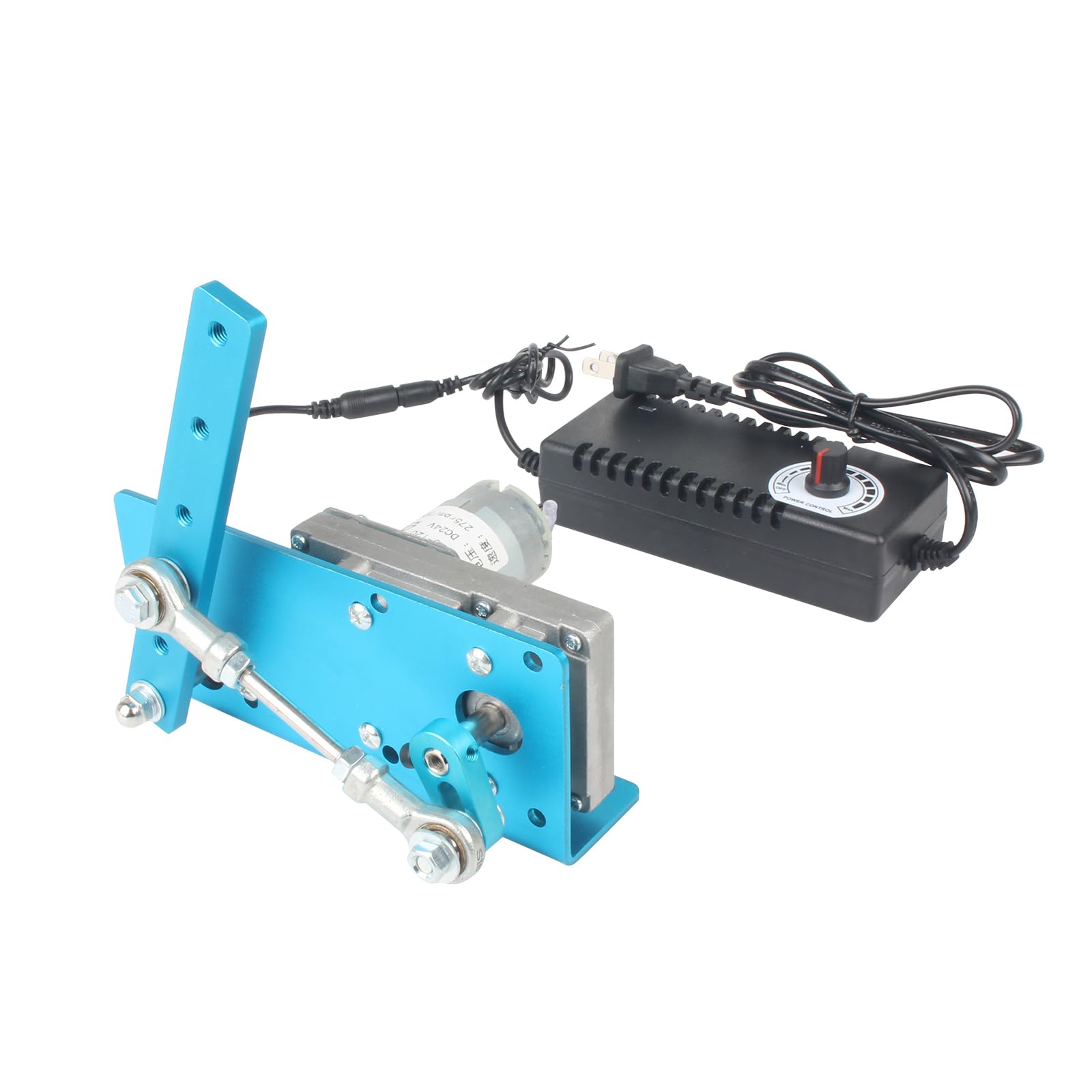 CNCTOPBAOS Actuador lineal de 12 V CC 24 V, motor alternativo de 20 a 120 grados ajustable, 90 veces por minuto, regulador de velocidad de 90 rpm, máquina oscilante automática, ángulo de oscilación de